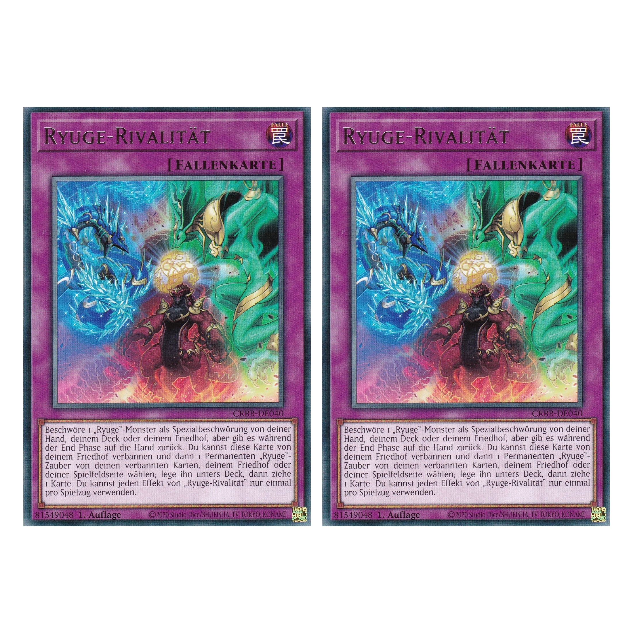 Ryuge-Rivalität - CRBR-DE040 - Rare - Deutsch - 1. Auflage - Crossover Breakers - Duo Set (2 Stück) - Yu-Gi-Oh!