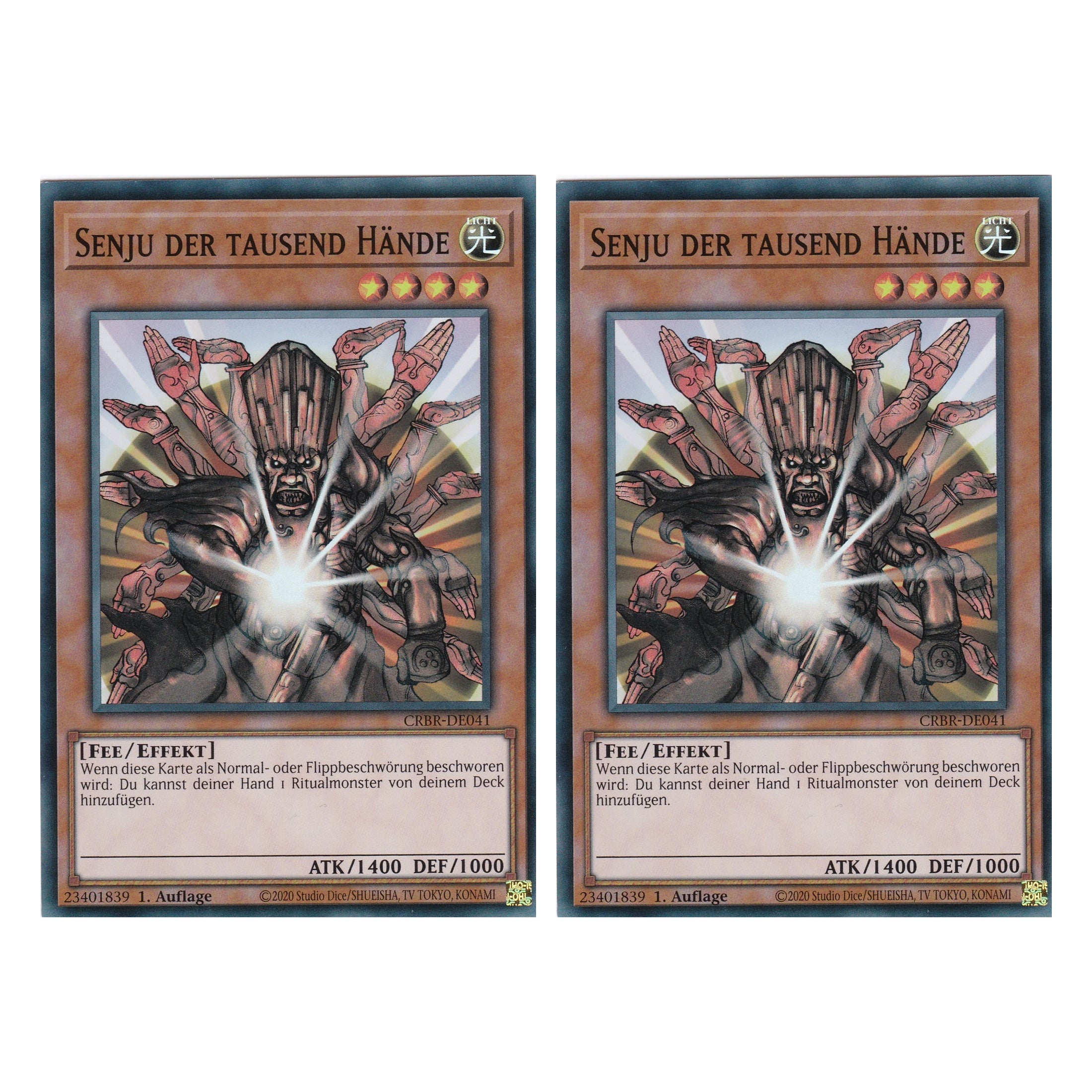 Senju der tausend Hände - CRBR-DE041 - Super Rare - Deutsch - 1. Auflage - Crossover Breakers - Duo Set (2 Stück) - Yu-Gi-Oh!