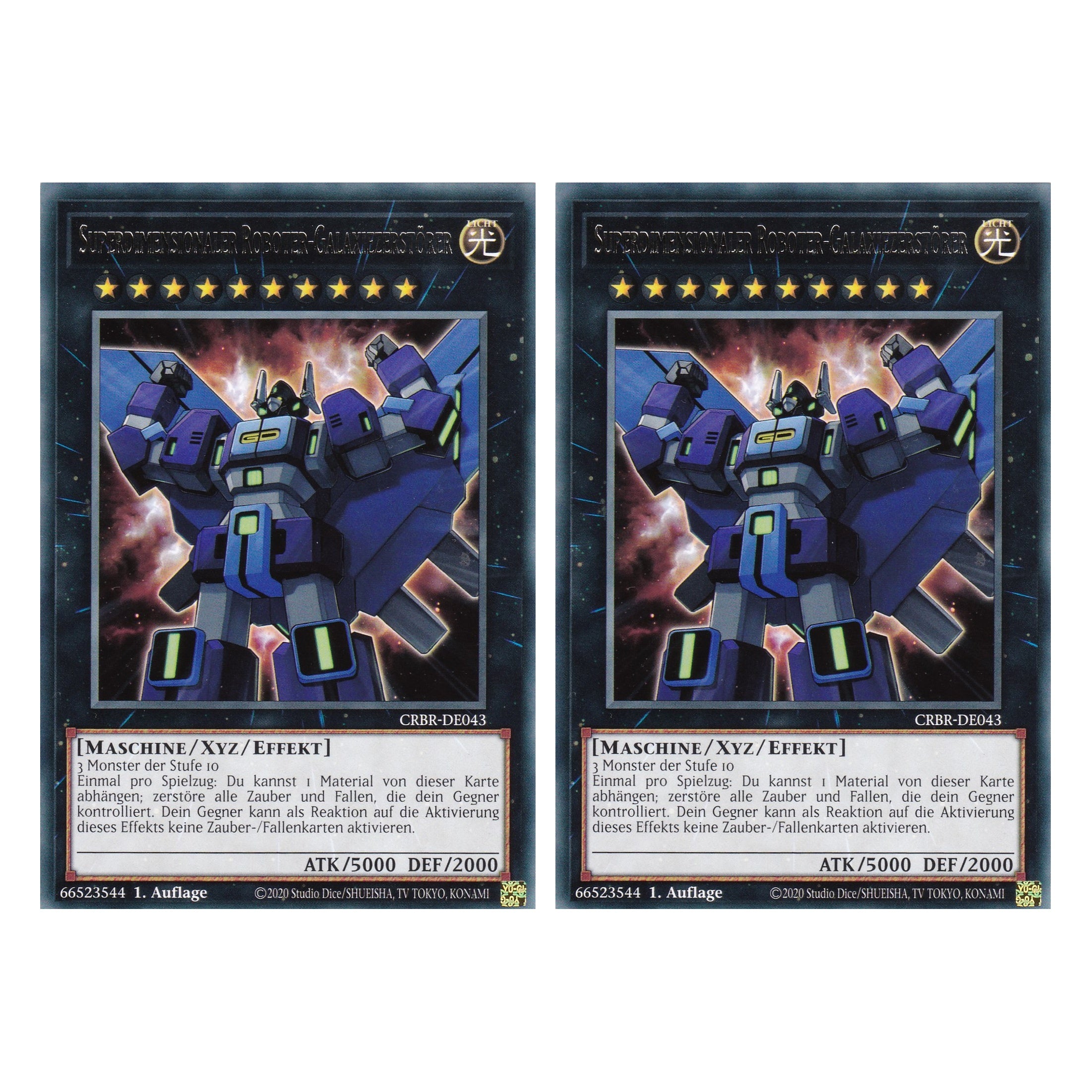 Superdimensionaler Roboter-Galaxiezerstörer - CRBR-DE043 - Rare - Deutsch - 1. Auflage - Crossover Breakers - Duo Set (2 Stück) - Yu-Gi-Oh!