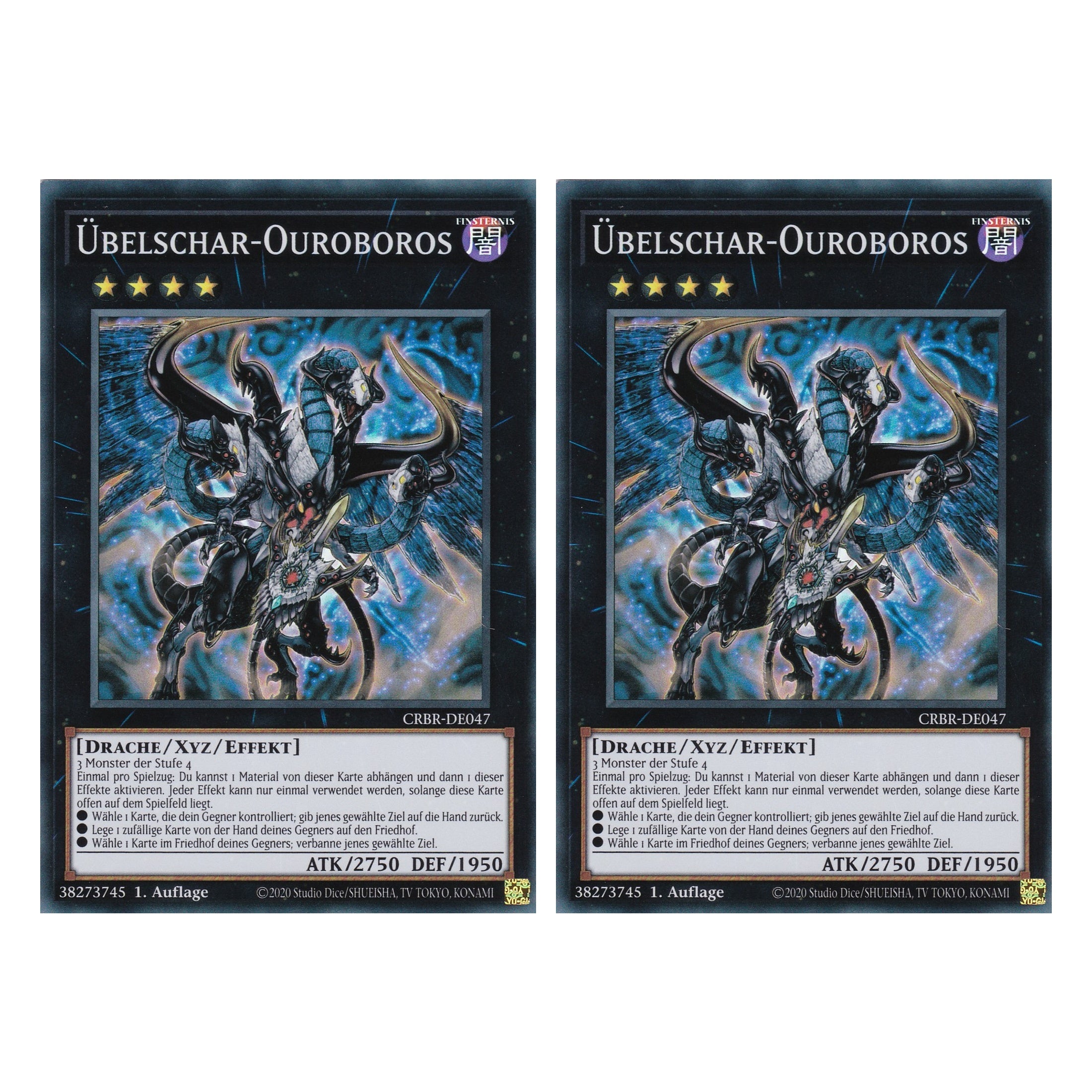Übelschar-Ouroboros - CRBR-DE047 - Super Rare - Deutsch - 1. Auflage - Crossover Breakers - Duo Set (2 Stück) - Yu-Gi-Oh!