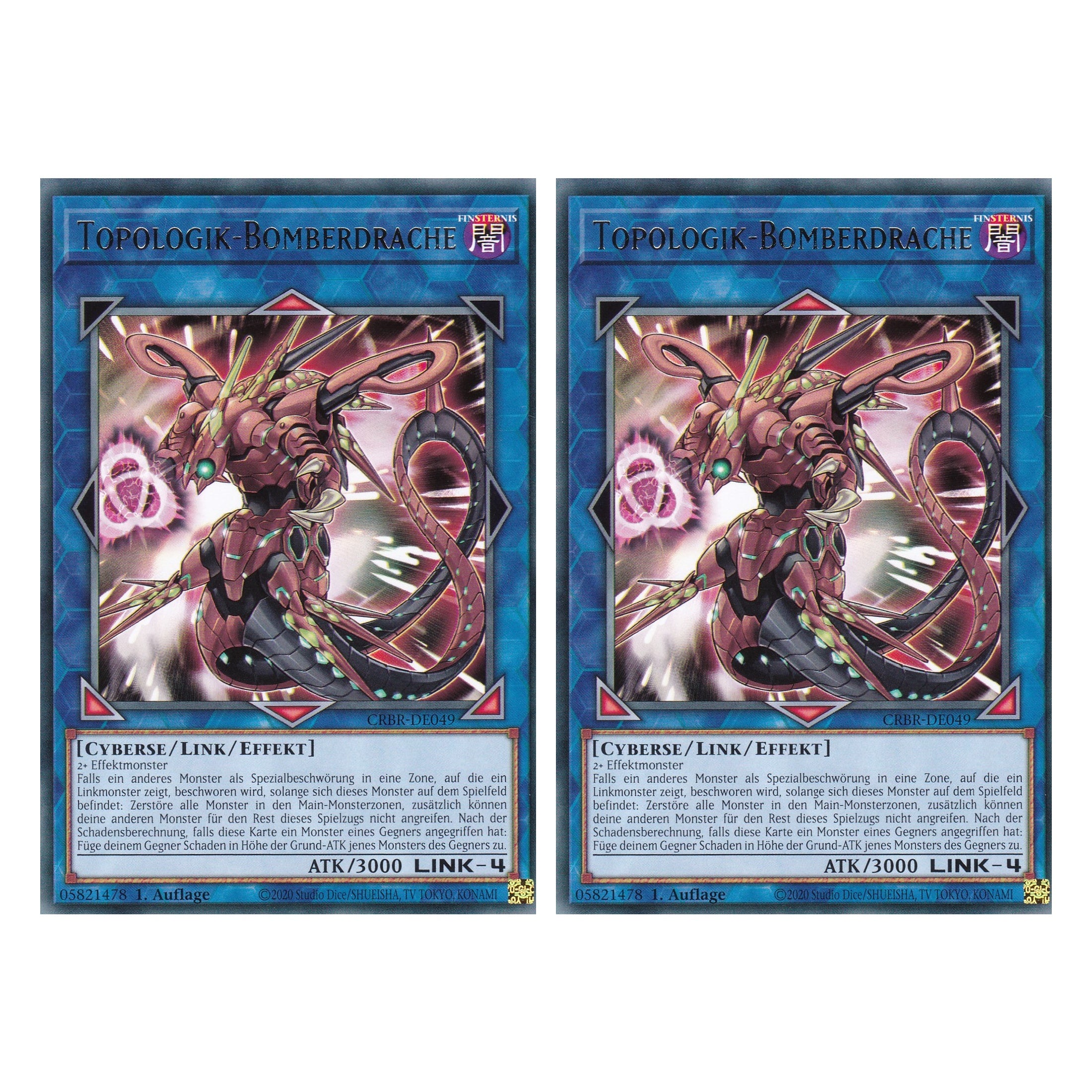 Topologik-Bomberdrache - CRBR-DE049 - Rare - Deutsch - 1. Auflage - Crossover Breakers - Duo Set (2 Stück) - Yu-Gi-Oh!