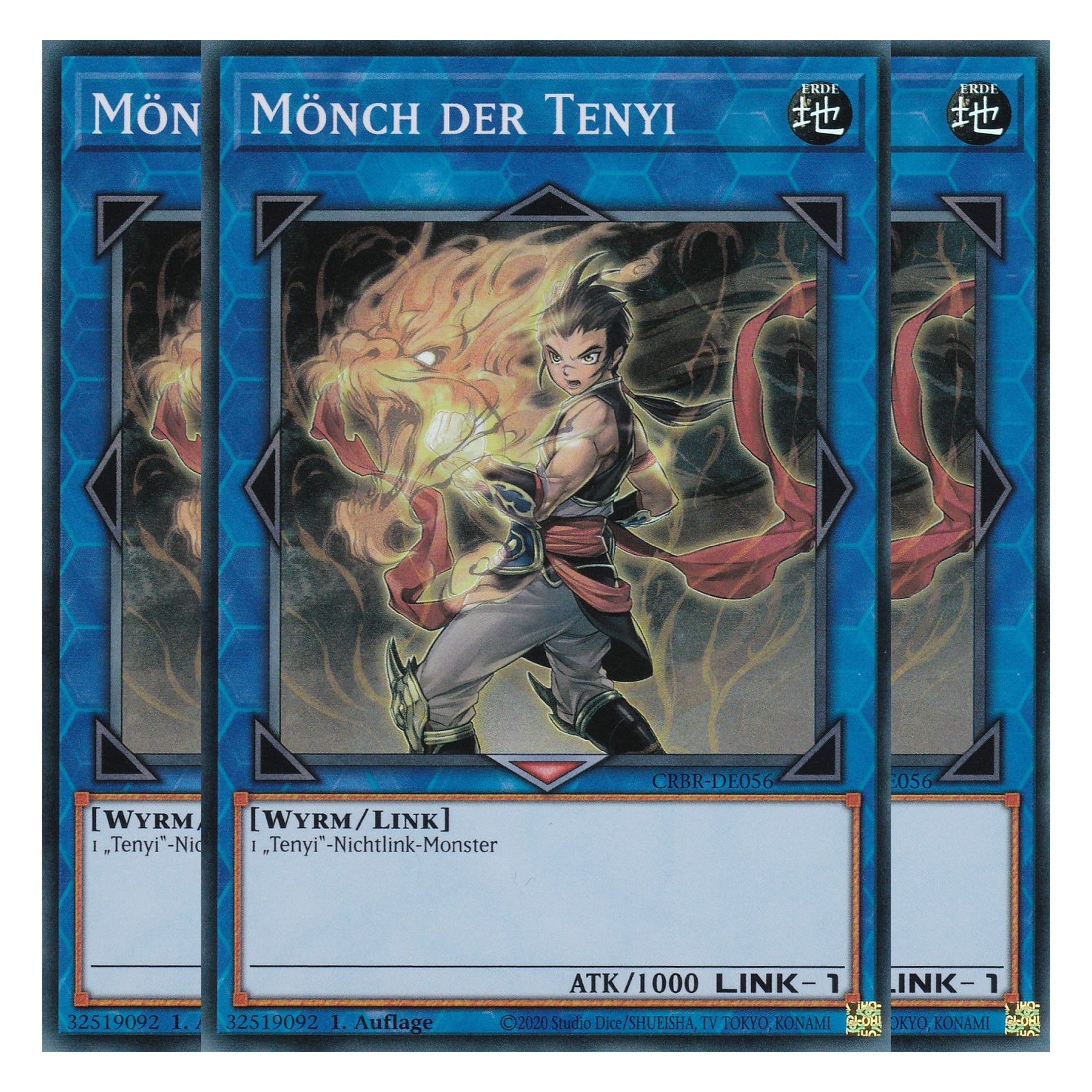 Mönch der Tenyi - CRBR-DE056 - Super Rare - Deutsch - 1. Auflage - Crossover Breakers - Playset (3 Kopien) - Yu-Gi-Oh!