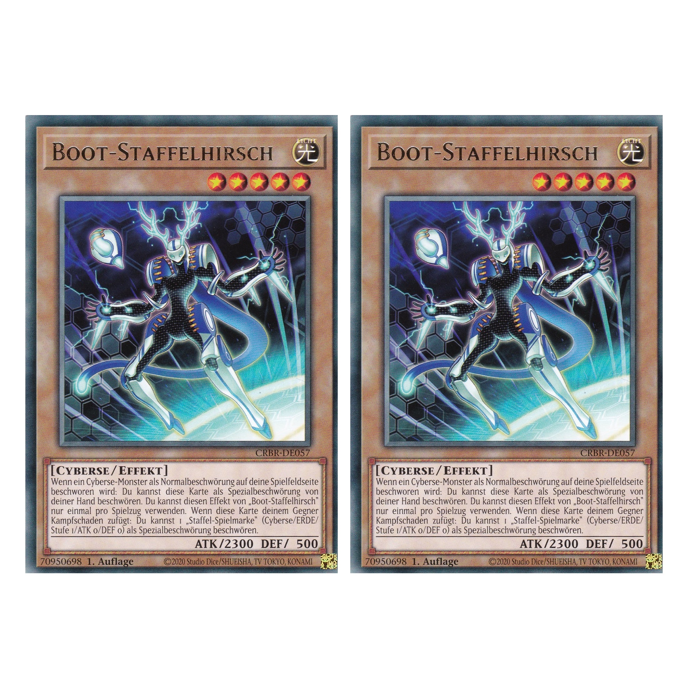 Boot-Staffelhirsch - CRBR-DE057 - Rare - Deutsch - 1. Auflage - Crossover Breakers - Duo Set (2 Stück) - Yu-Gi-Oh!