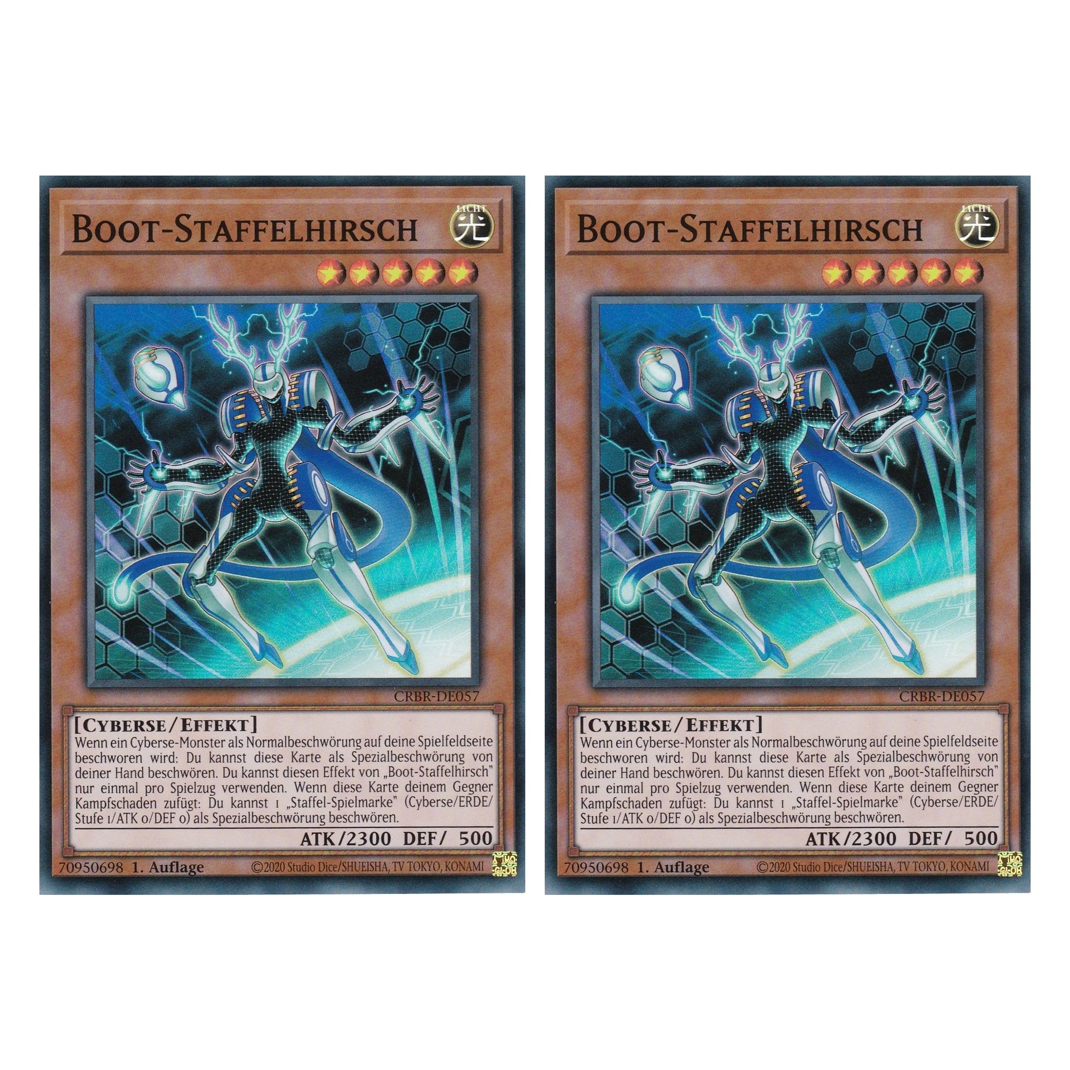 Boot-Staffelhirsch - CRBR-DE057 - Super Rare - Deutsch - 1. Auflage - Crossover Breakers - Duo Set (2 Stück) - Yu-Gi-Oh!