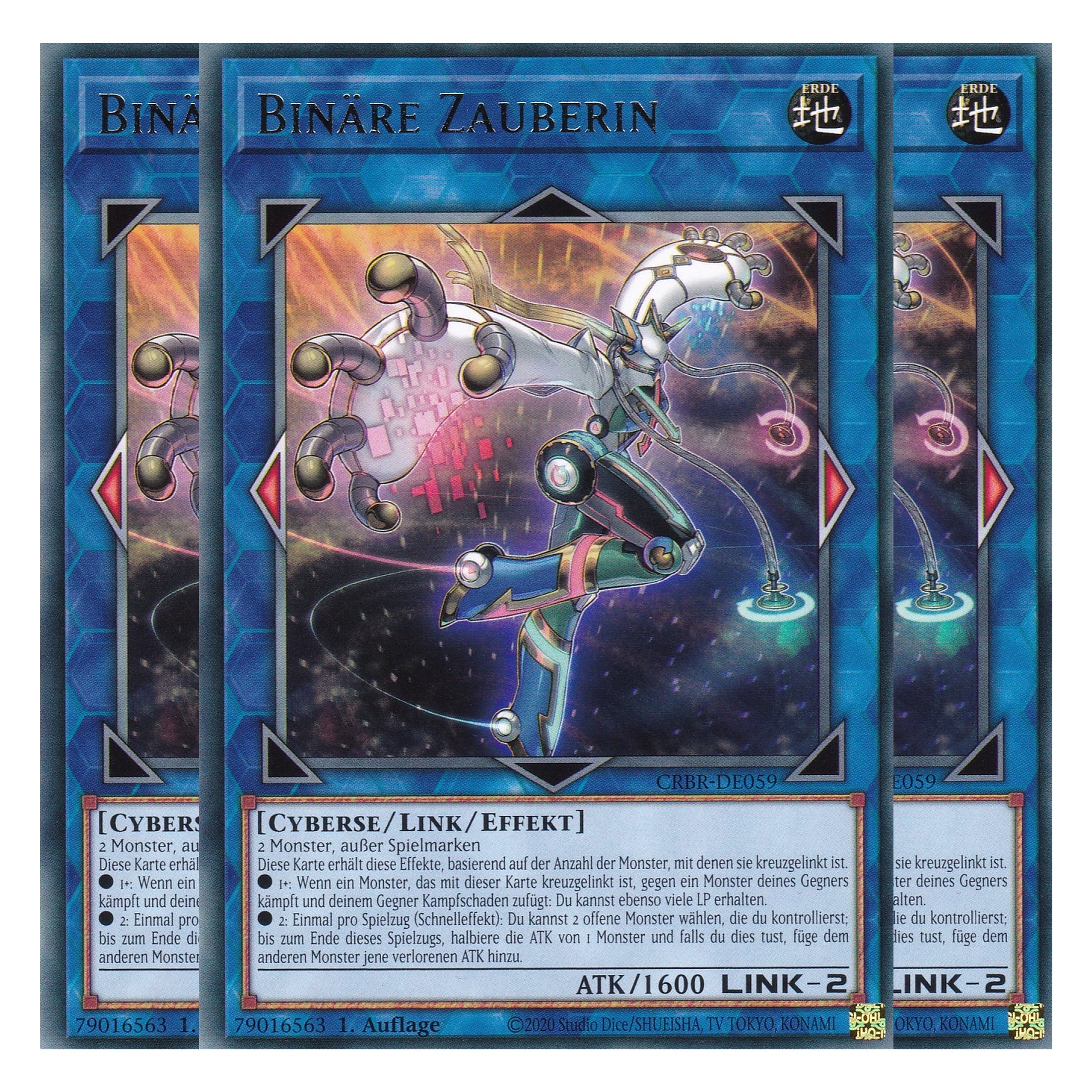 Binäre Zauberin - CRBR-DE059 - Rare - Deutsch - 1. Auflage - Crossover Breakers - Playset (3 Kopien) - Yu-Gi-Oh!