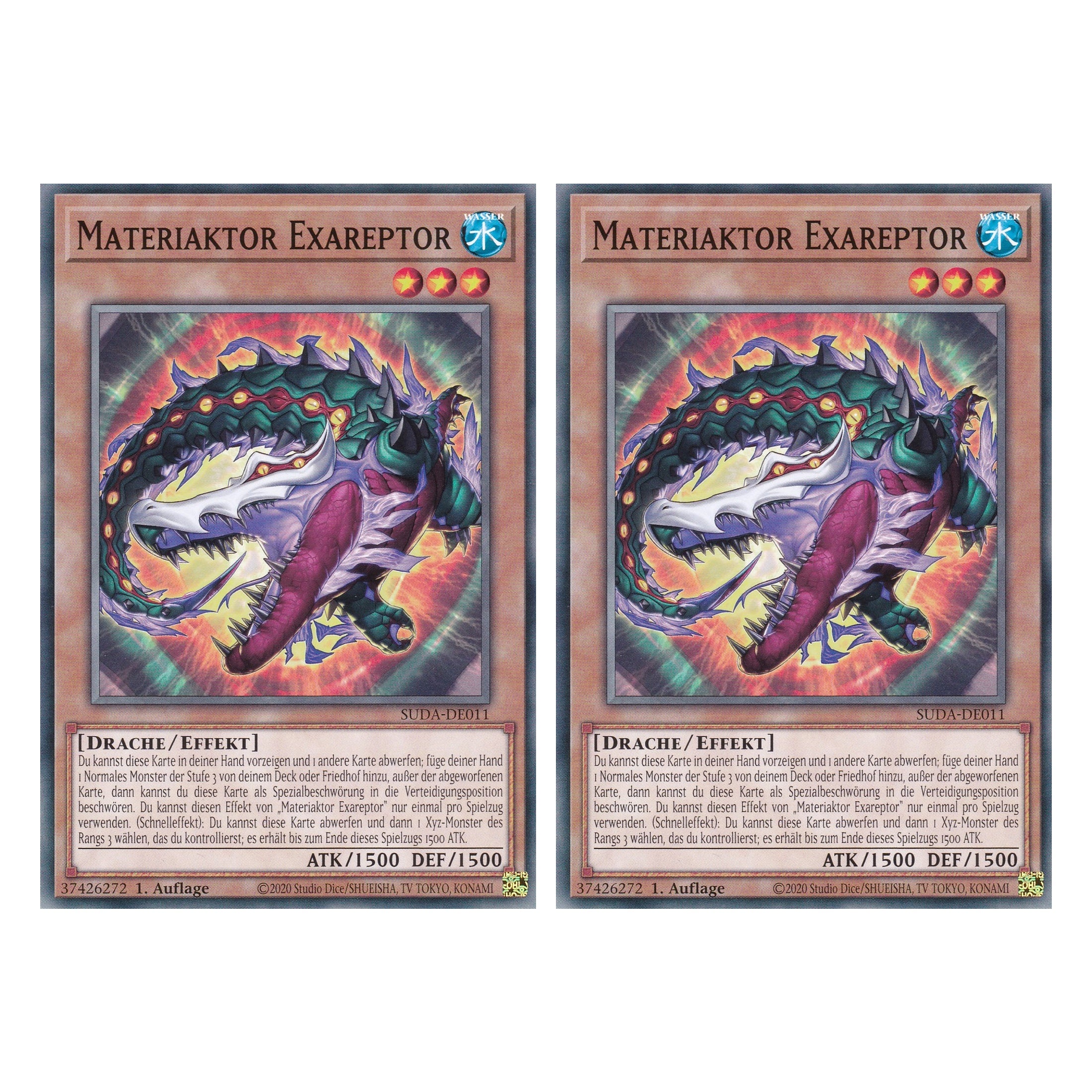 Materiaktor Exareptor - SUDA-DE011 - Common - Deutsch - 1. Auflage - Supreme Darkness - Duo Set (2 Stück) - Yu-Gi-Oh!