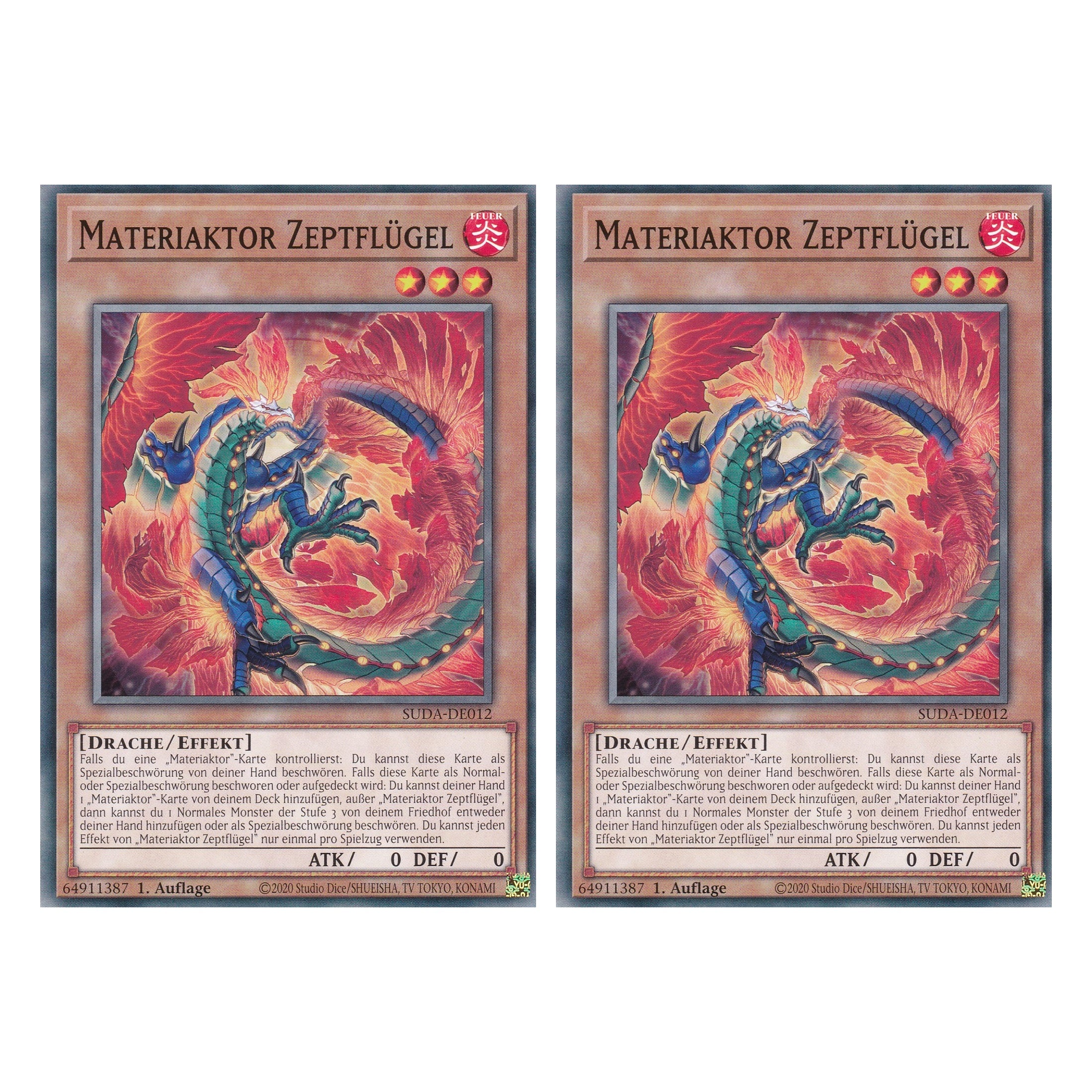 Materiaktor Zeptflügel - SUDA-DE012 - Common - Deutsch - 1. Auflage - Supreme Darkness - Duo Set (2 Stück) - Yu-Gi-Oh!