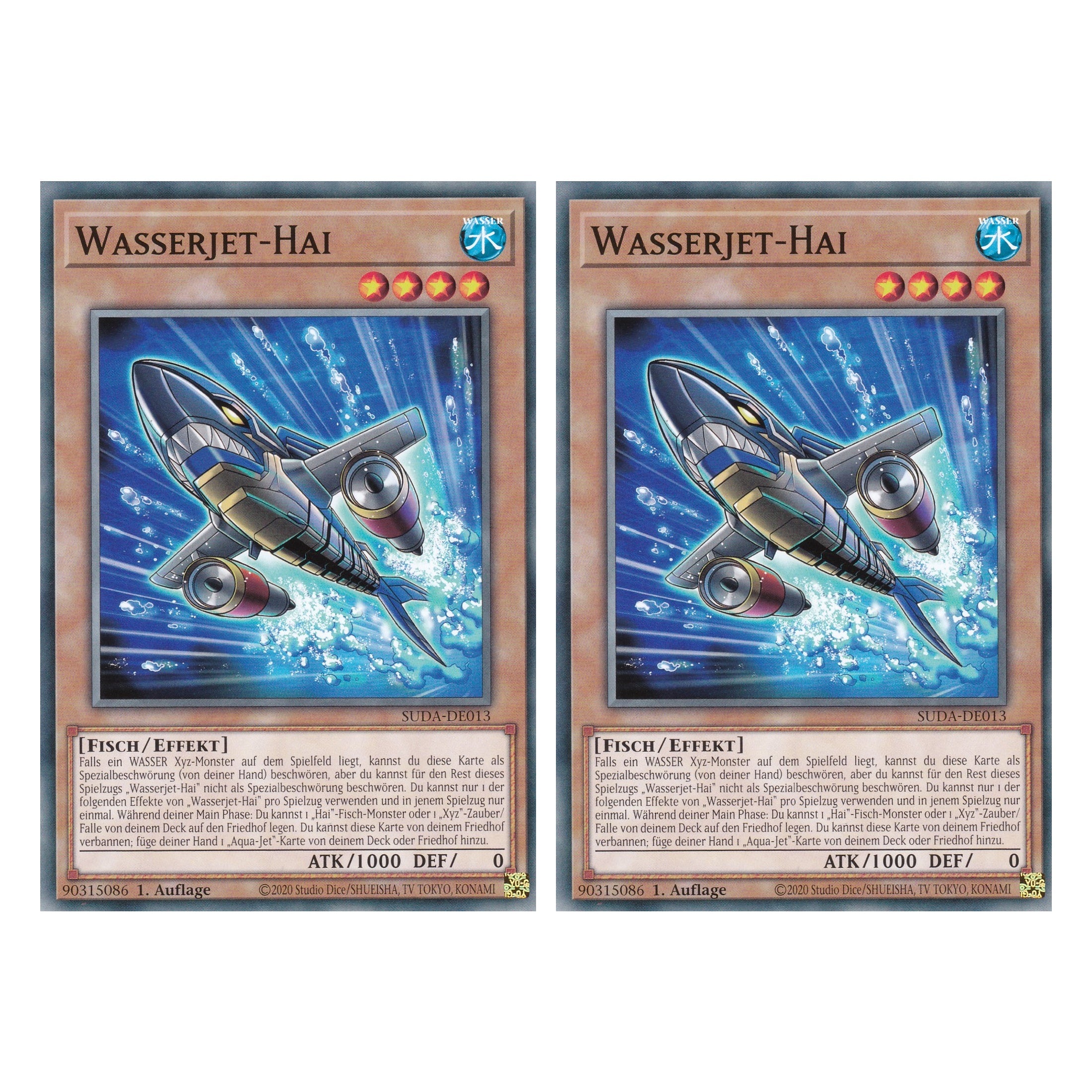 Wasserjet - Hai - SUDA-DE013 - Common - Deutsch - 1. Auflage - Supreme Darkness - Duo Set (2 Stück) - Yu-Gi-Oh!