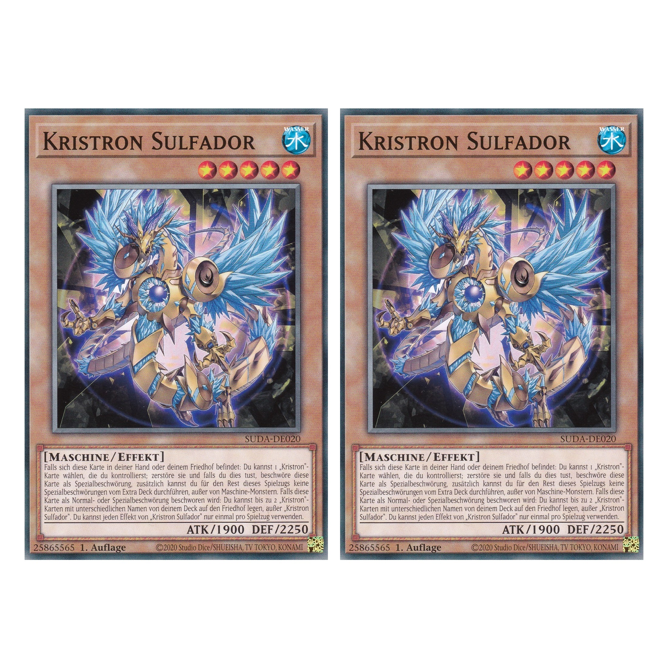Kristron Sulfador - SUDA-DE020 - Common - Deutsch - 1. Auflage - Supreme Darkness - Duo Set (2 Stück) - Yu-Gi-Oh!