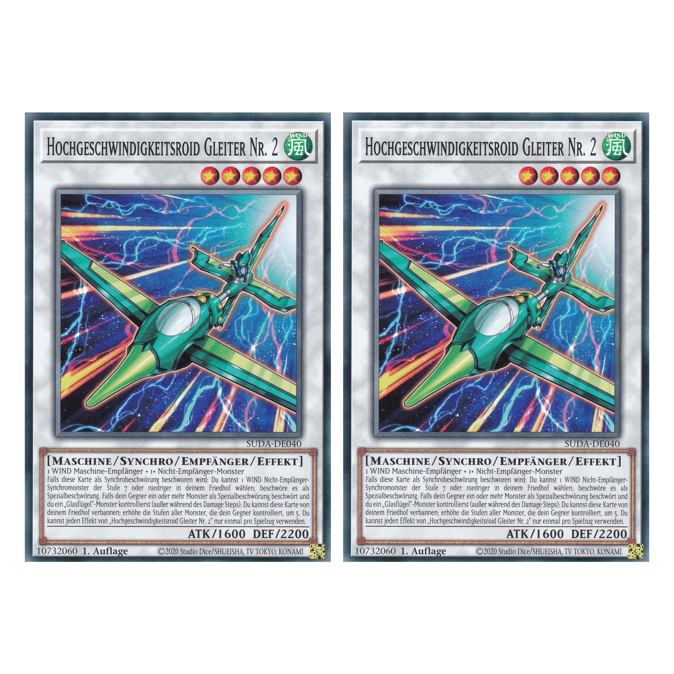 Hochgeschwindigkeitsroid Gleiter Nr 2 - SUDA-DE040 - Common - Deutsch - 1. Auflage - Supreme Darkness - Duo Set (2 Stück) - Yu-Gi-Oh!