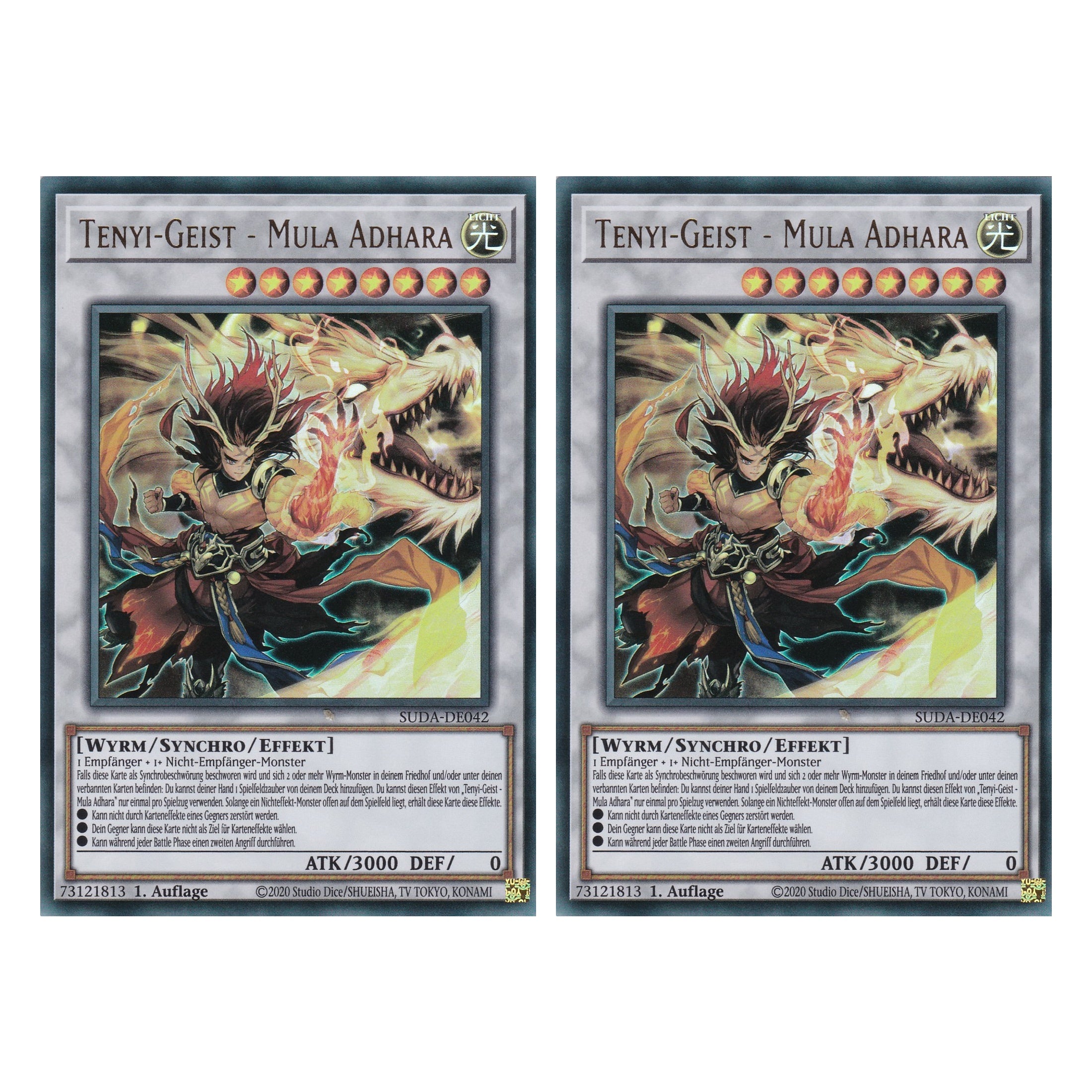 Tenyi Geist - Mula Adhara - SUDA-DE042 - Ultra Rare - Deutsch - 1. Auflage - Supreme Darkness - Duo Set (2 Stück) - Yu-Gi-Oh!