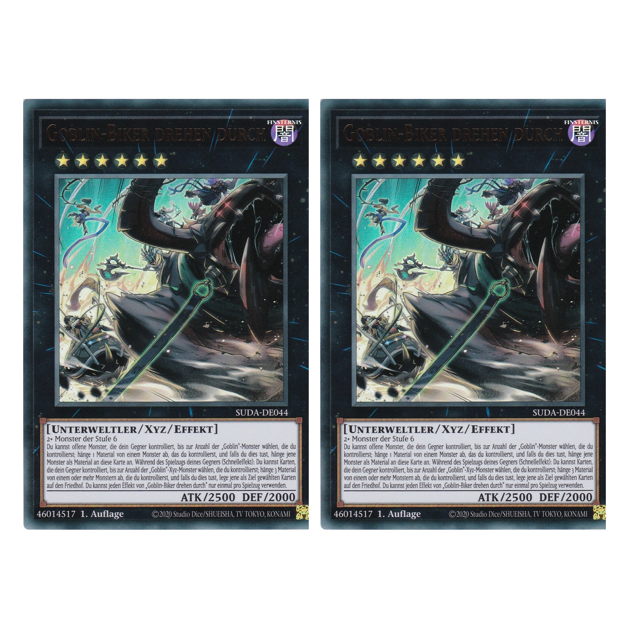 Goblin Biker Drehen Durch - SUDA-DE044 - Ultra Rare - Deutsch - 1. Auflage - Supreme Darkness - Duo Set (2 Stück) - Yu-Gi-Oh!