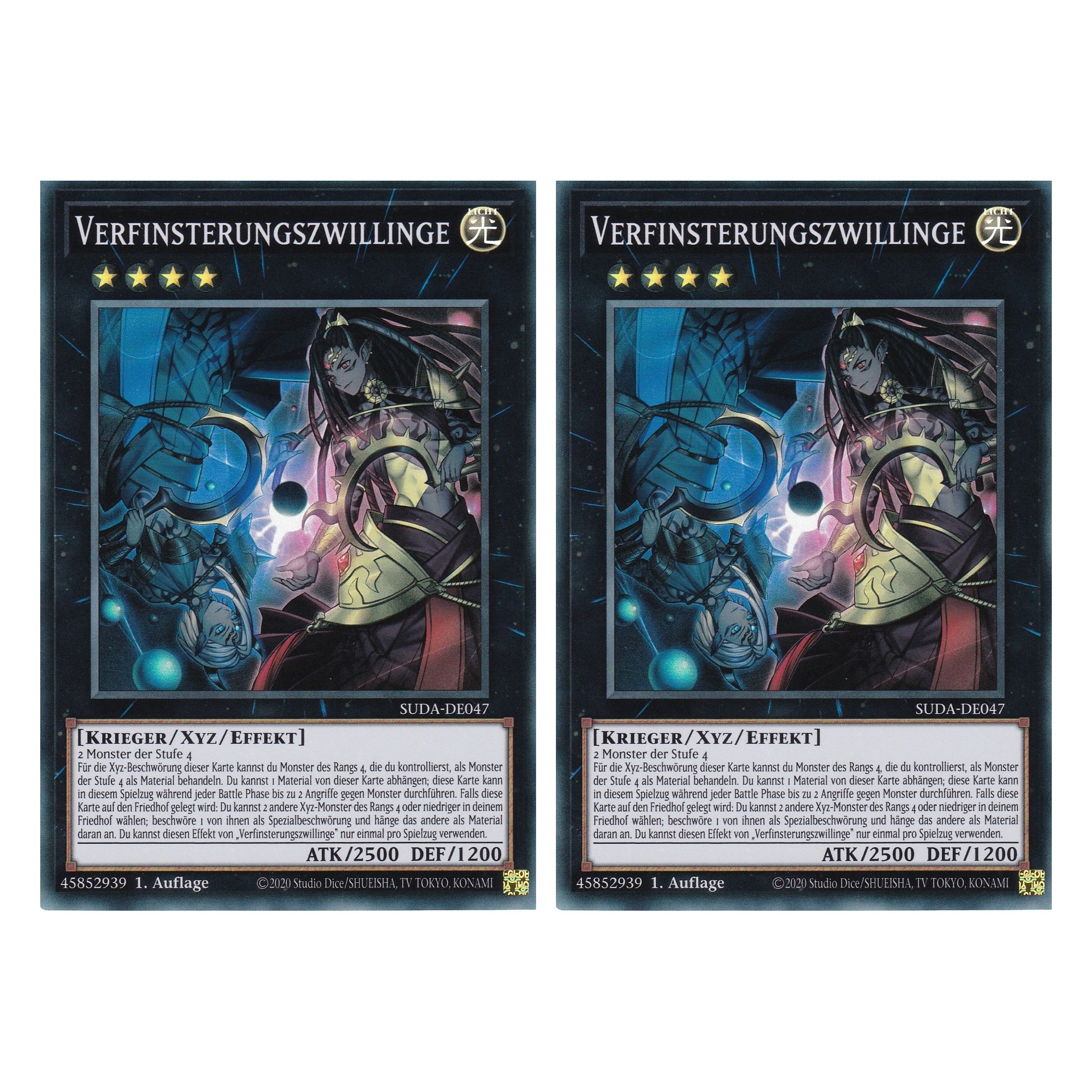 Verfinsterungszwillinge - SUDA-DE047 - Super Rare - Deutsch - 1. Auflage - Supreme Darkness - Duo Set (2 Stück) - Yu-Gi-Oh!