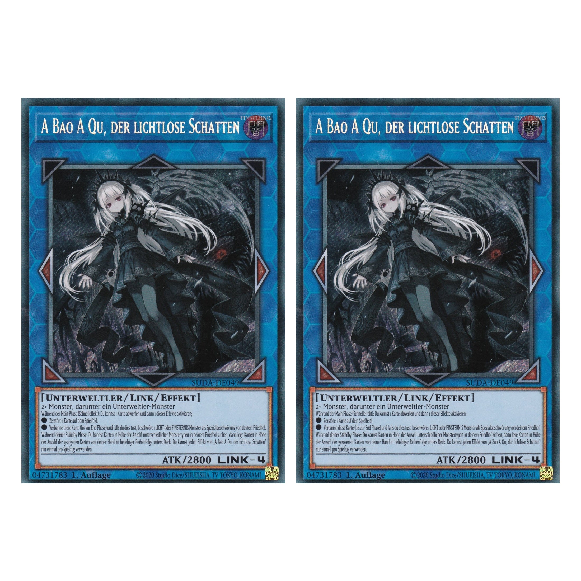 A Bao A Qu der Lichtlose Schatten - SUDA-DE049 - Secret Rare - Deutsch - 1. Auflage - Supreme Darkness - Duo Set (2 Stück) - Yu-Gi-Oh!