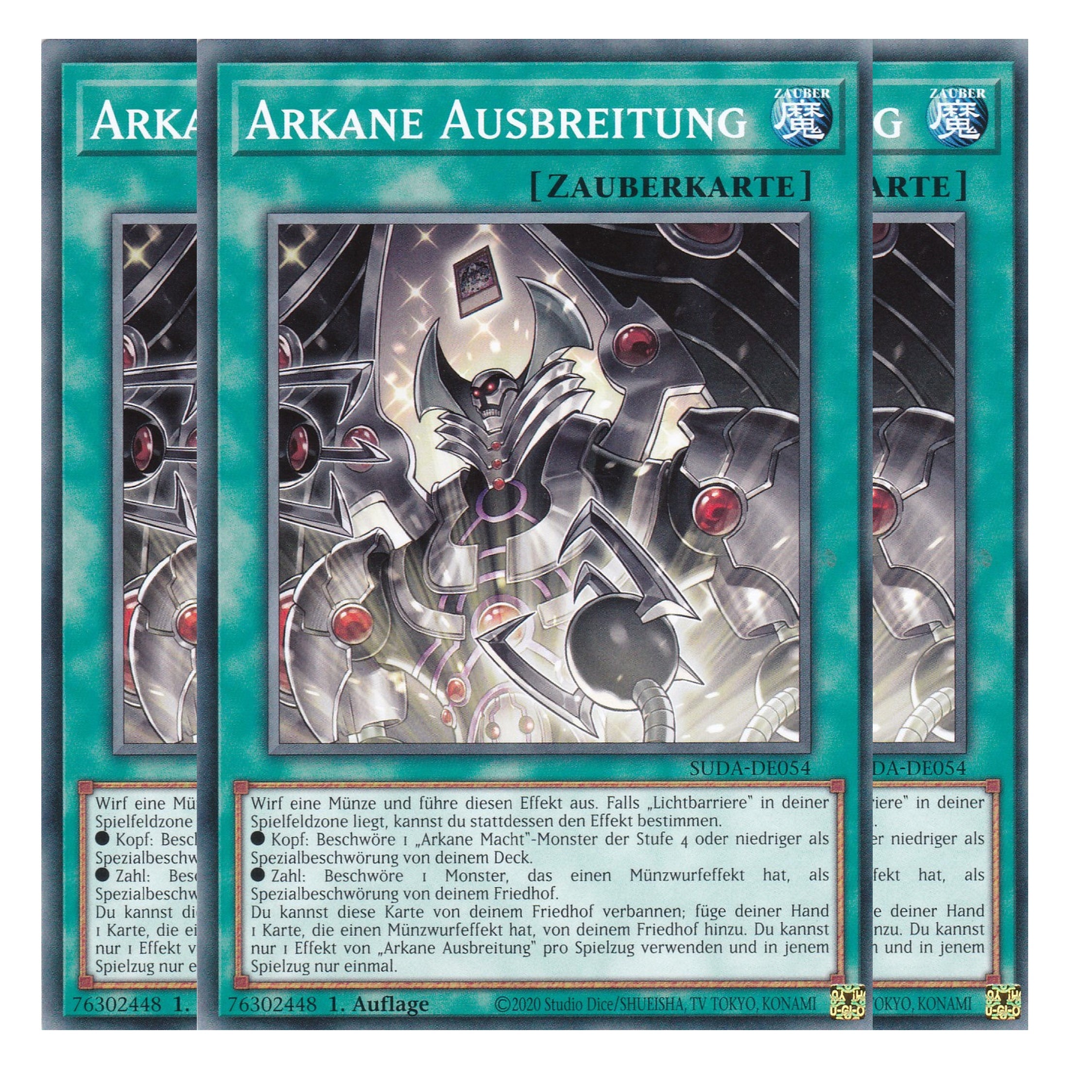Arkane Ausbereitung - SUDA-DE054 - Common - Deutsch - 1. Auflage - Supreme Darkness - Playset (3 Kopien) - Yu-Gi-Oh!