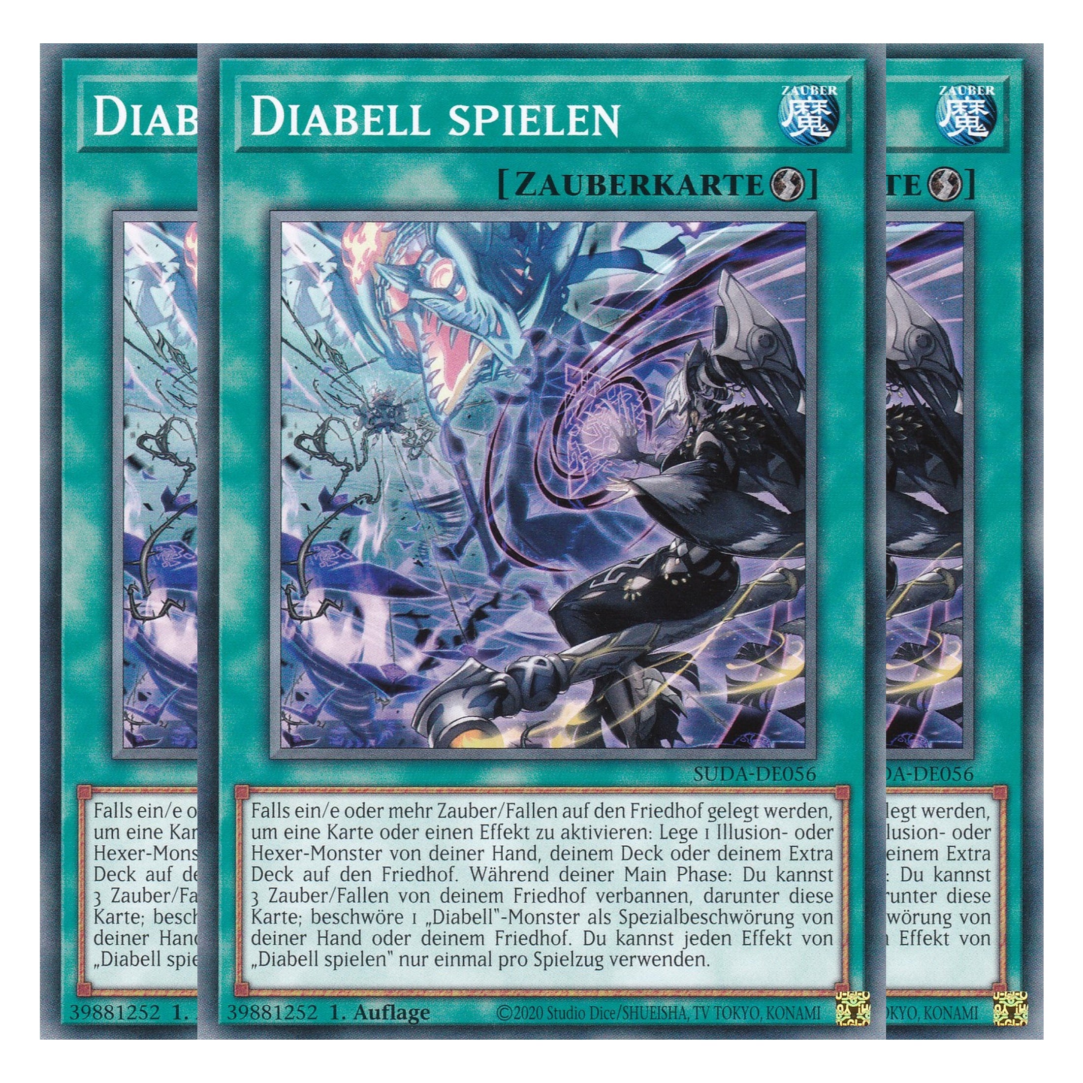 Diabell Spielen - SUDA-DE056 - Common - Deutsch - 1. Auflage - Supreme Darkness - Playset (3 Kopien) - Yu-Gi-Oh!