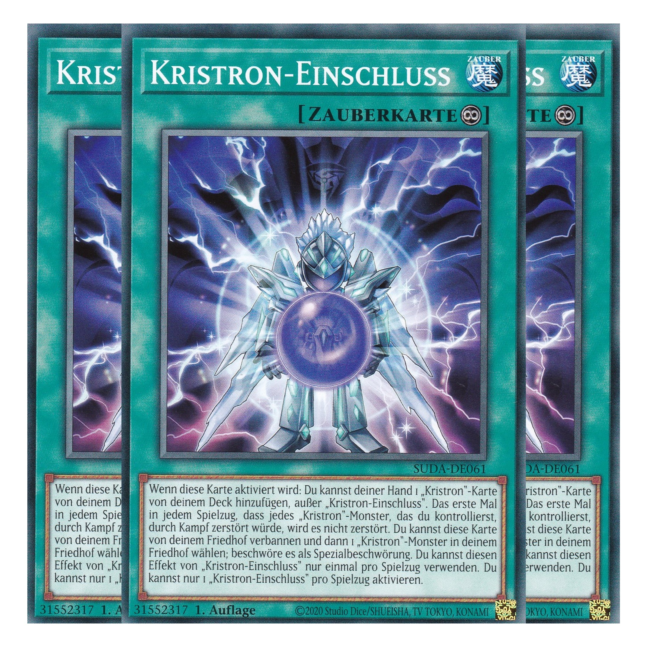 Kristron Einschluss - SUDA-DE061 - Common - Deutsch - 1. Auflage - Supreme Darkness - Playset (3 Kopien) - Yu-Gi-Oh!