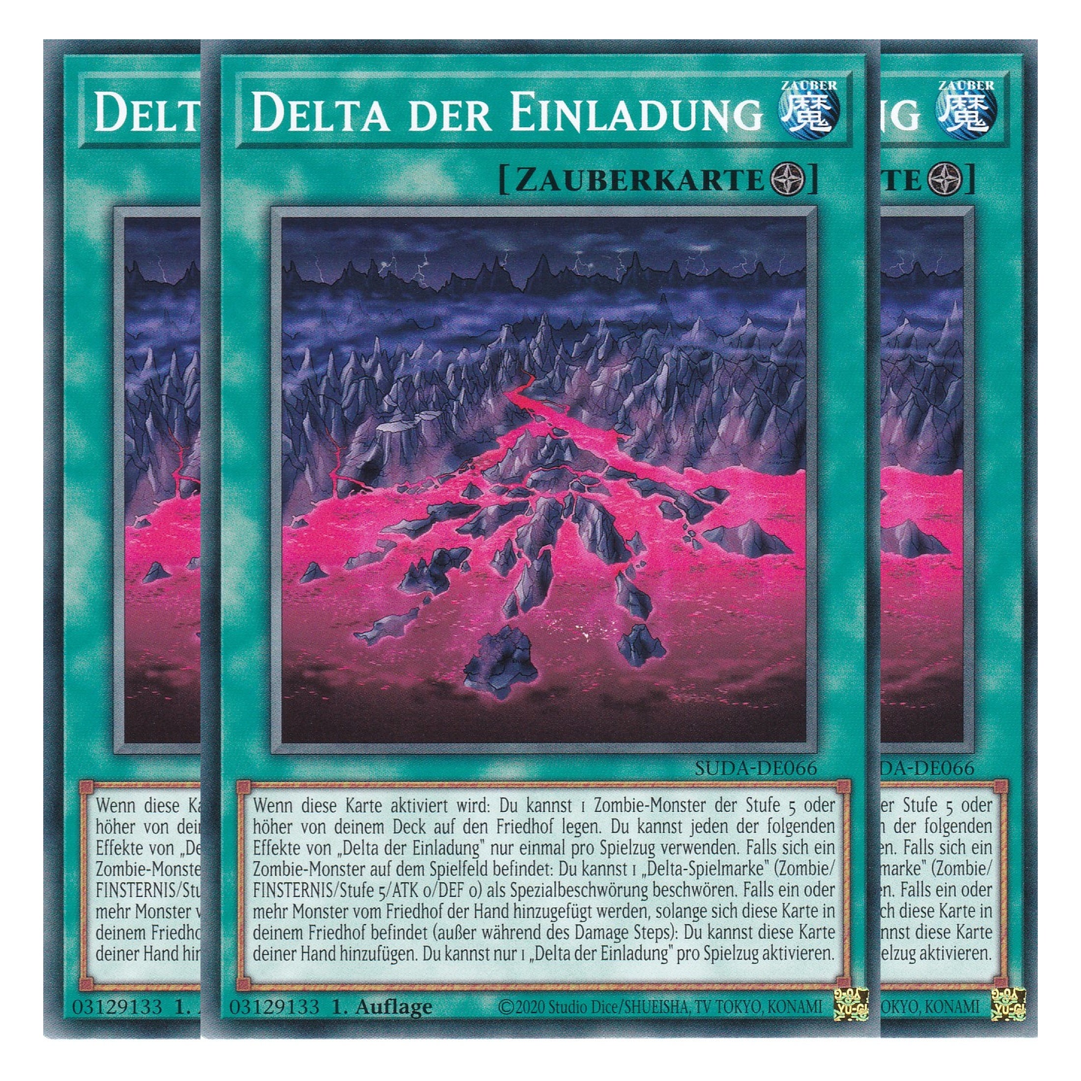 Delta der Einladung - SUDA-DE066 - Common - Deutsch - 1. Auflage - Supreme Darkness - Playset (3 Kopien) - Yu-Gi-Oh!