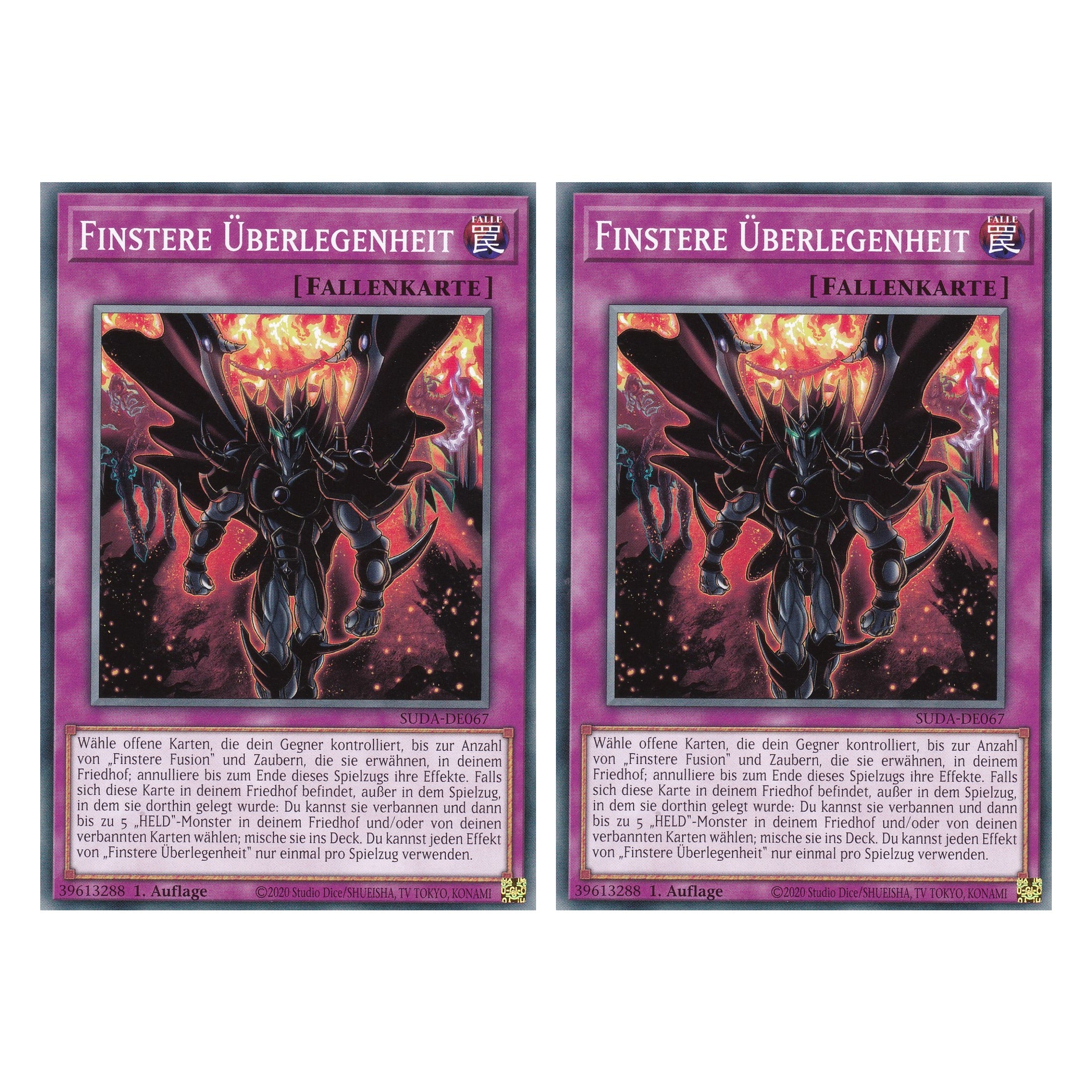 Finstere Überlegenheit - SUDA-DE067 - Common - Deutsch - 1. Auflage - Supreme Darkness - Duo Set (2 Stück) - Yu-Gi-Oh!