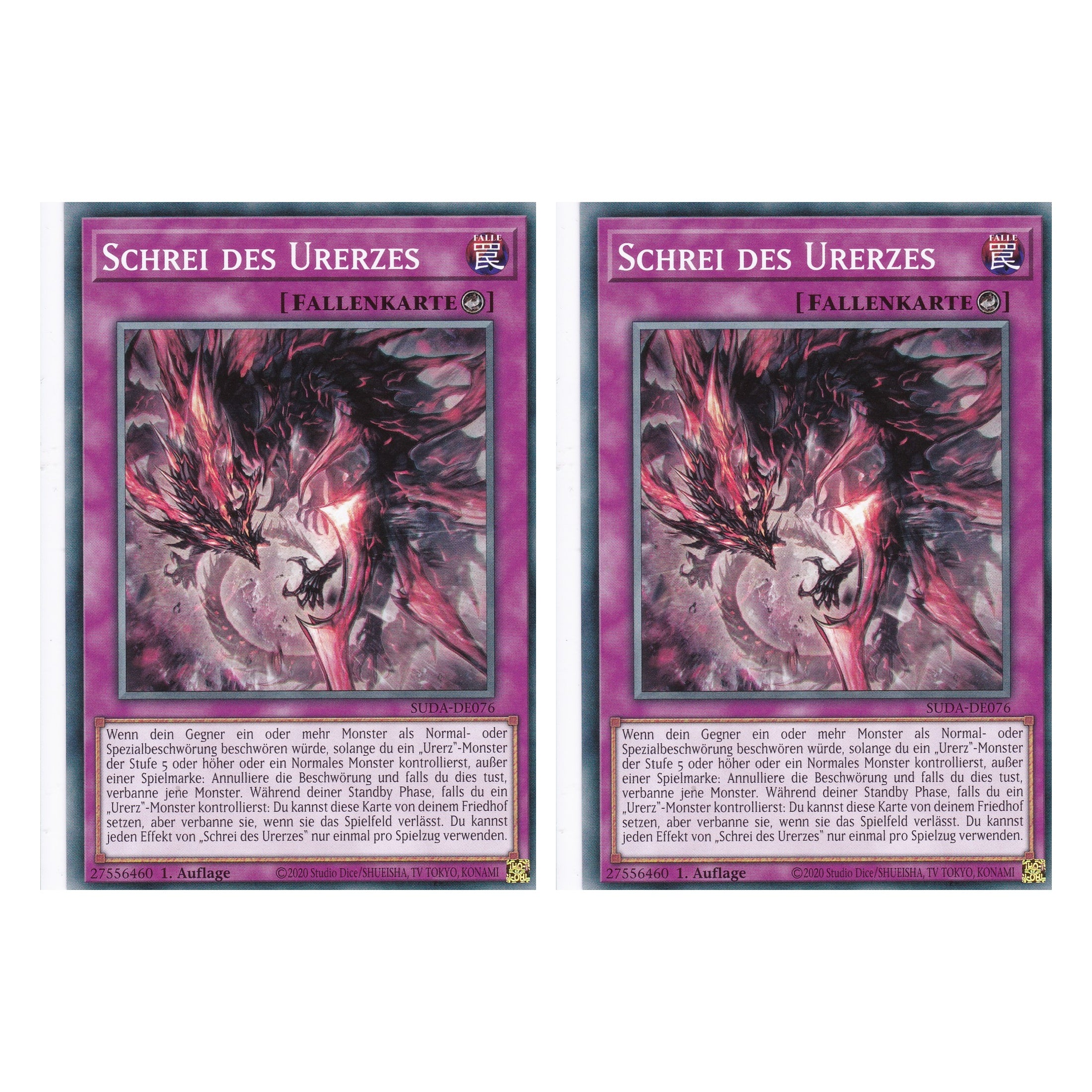 Schrei des Urerzes - SUDA-DE076 - Common - Deutsch - 1. Auflage - Supreme Darkness - Duo Set (2 Stück) - Yu-Gi-Oh!