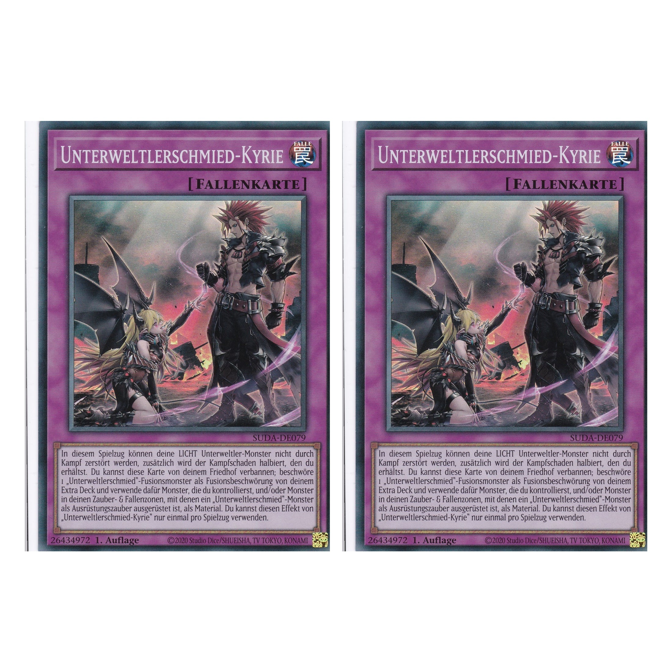 Unterweltlerschmied - Kyrie - SUDA-DE079 - Common - Deutsch - 1. Auflage - Supreme Darkness - Duo Set (2 Stück) - Yu-Gi-Oh!