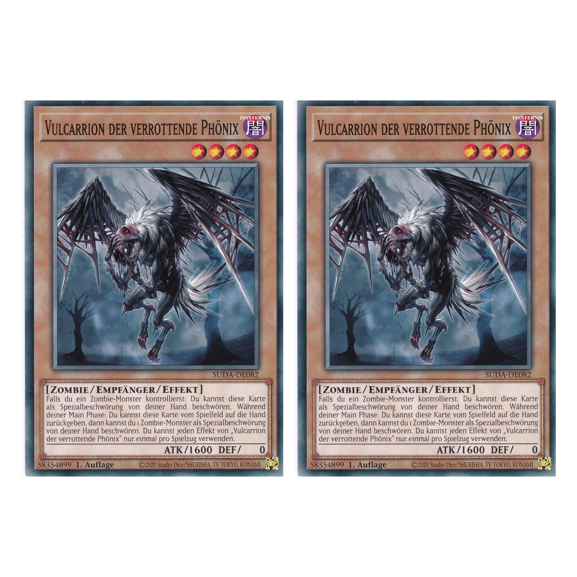 Vulcarrion der verrottender Phönix - SUDA-DE082 - Common - Deutsch - 1. Auflage - Supreme Darkness - Duo Set (2 Stück) - Yu-Gi-Oh!