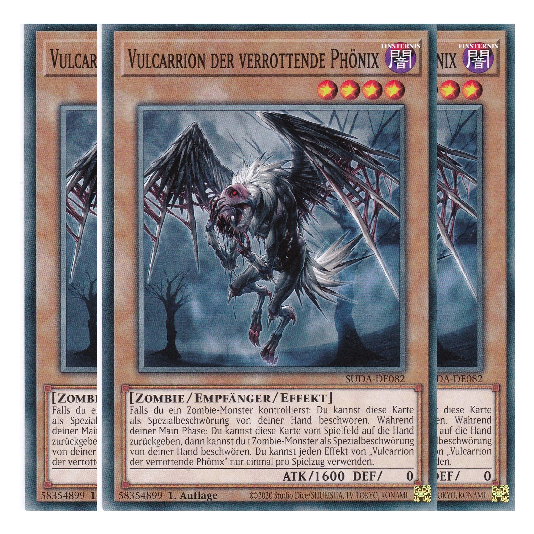 Vulcarrion der verrottender Phönix - SUDA-DE082 - Common - Deutsch - 1. Auflage - Supreme Darkness - Playset (3 Kopien) - Yu-Gi-Oh!