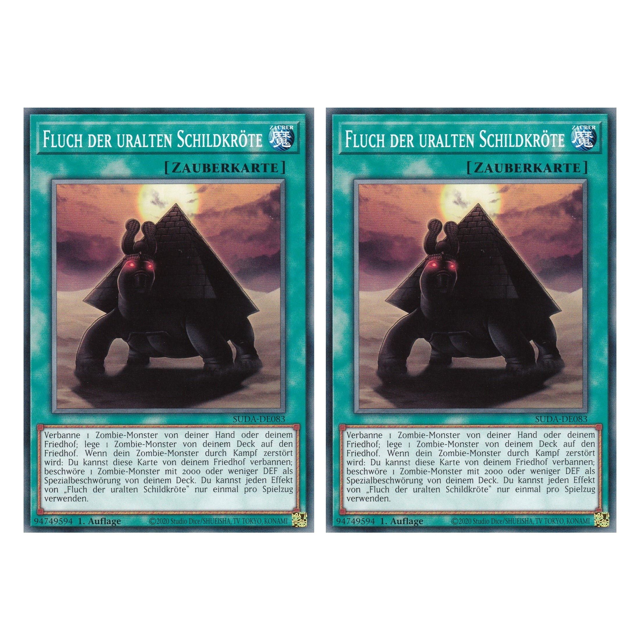 Fluch der Uralten Schildkröte - SUDA-DE083 - Common - Deutsch - 1. Auflage - Supreme Darkness - Duo Set (2 Stück) - Yu-Gi-Oh!