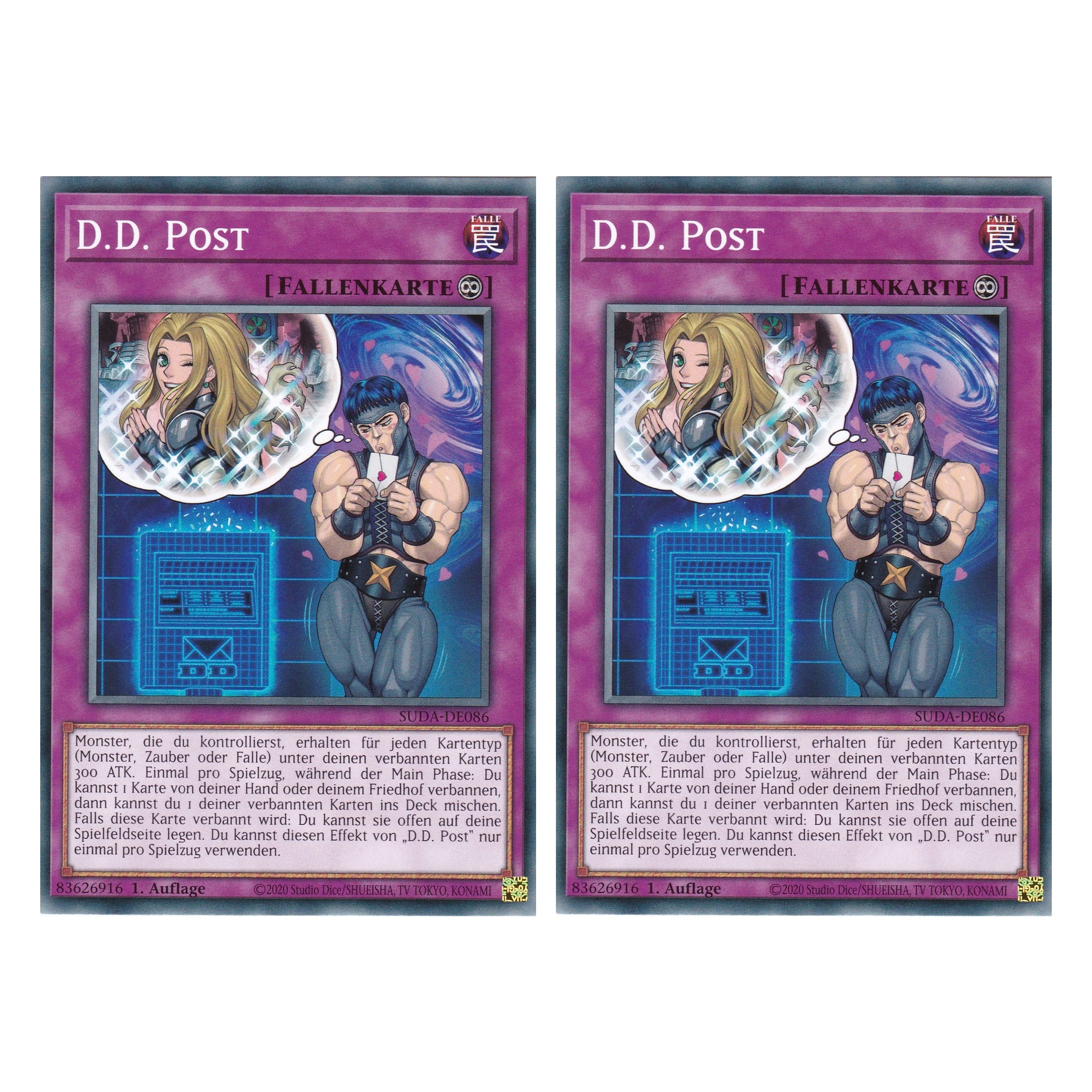 D. D. Post - SUDA-DE086 - Common - Deutsch - 1. Auflage - Supreme Darkness - Duo Set (2 Stück) - Yu-Gi-Oh!