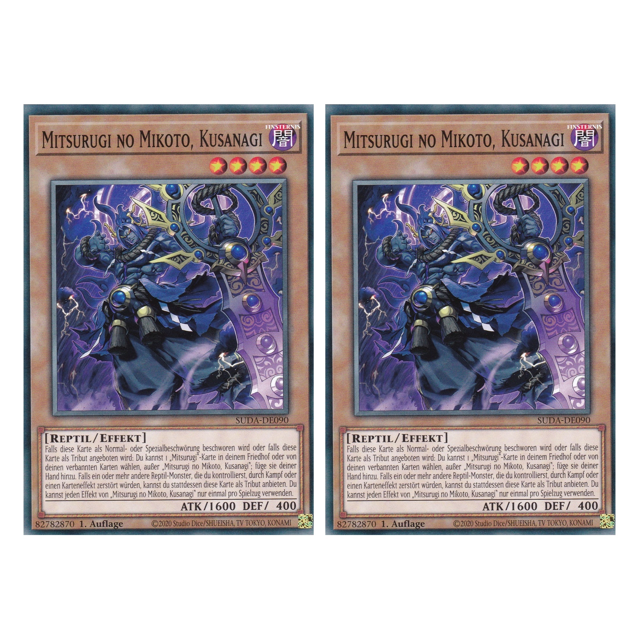 Mitsurugi no Mikoto Kusanagi - SUDA-DE090 - Common - Deutsch - 1. Auflage - Supreme Darkness - Duo Set (2 Stück) - Yu-Gi-Oh!