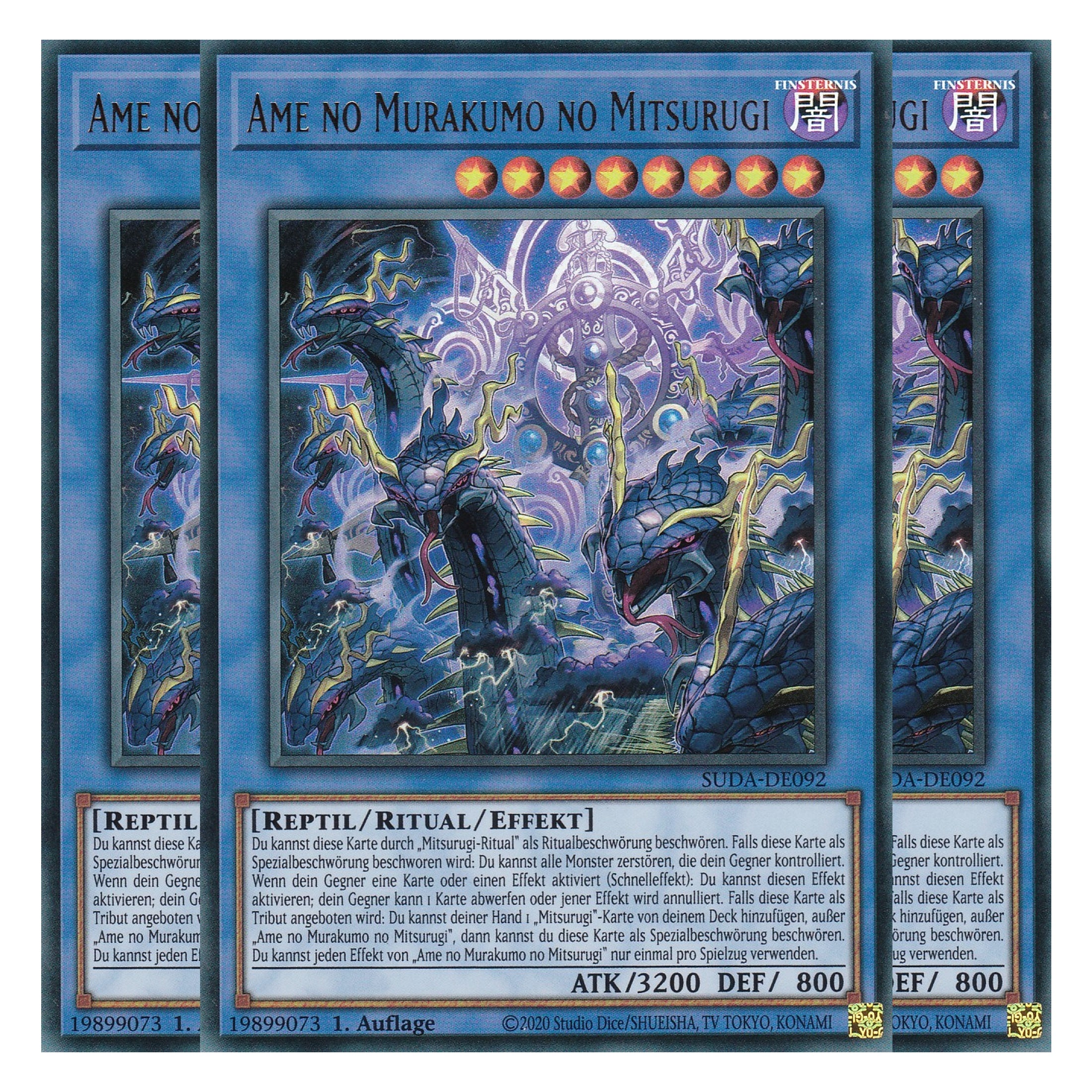 Ame no Murakumo no Mitsurugi - SUDA-DE092 - Ultra Rare - Deutsch - 1. Auflage - Supreme Darkness - Playset (3 Kopien) - Yu-Gi-Oh!