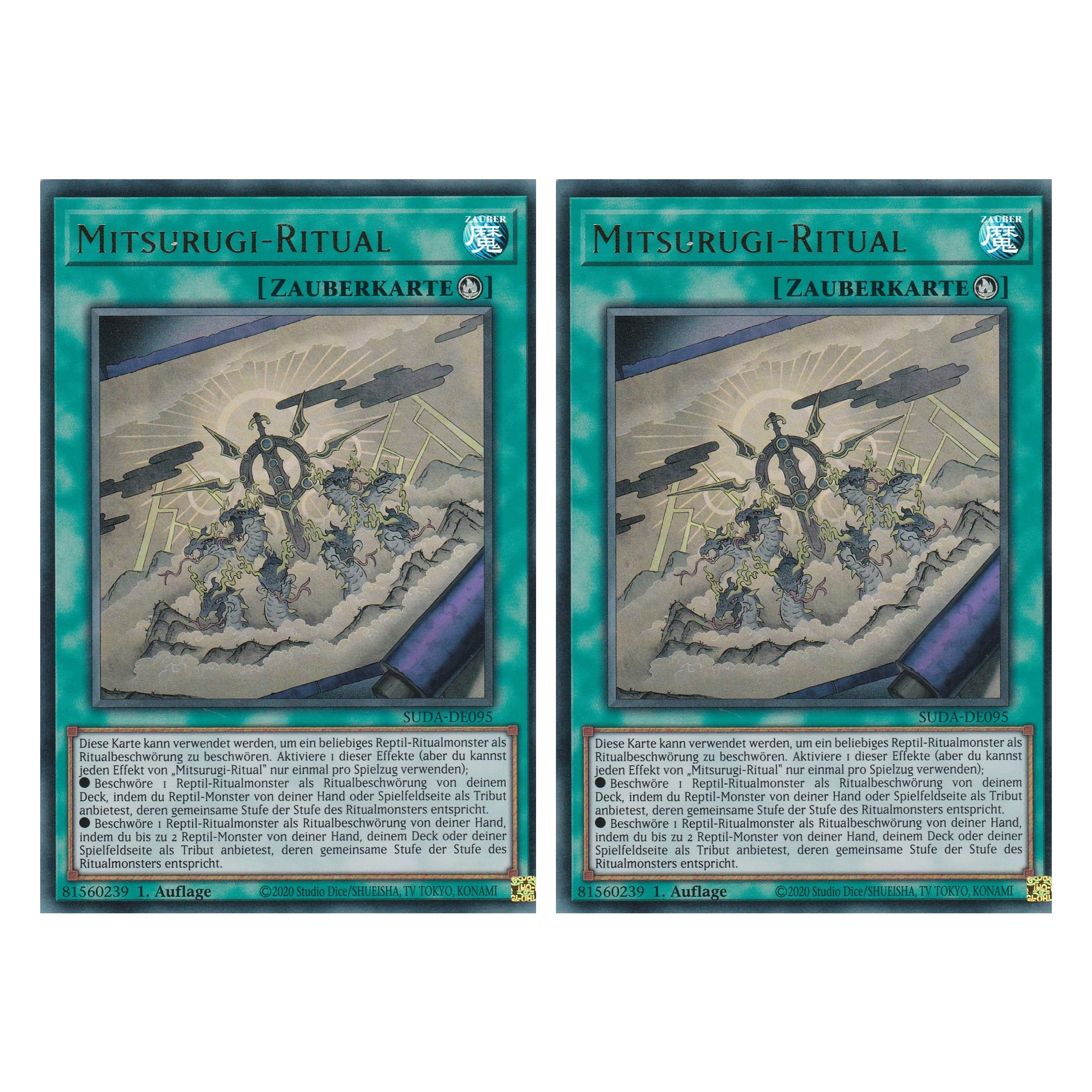 Mitsurugi Ritual - SUDA-DE095 - Ultra Rare - Deutsch - 1. Auflage - Supreme Darkness - Duo Set (2 Stück) - Yu-Gi-Oh!