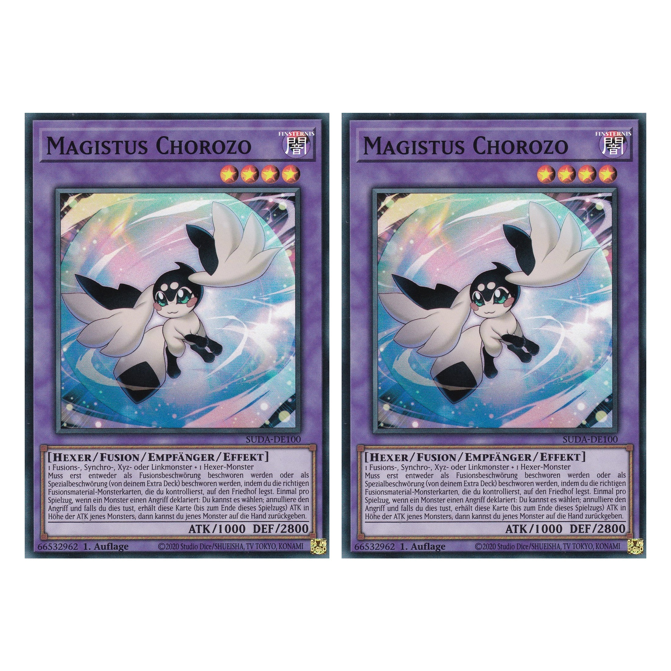 Magistus Chorozo - SUDA-DE100 - Super Rare - Deutsch - 1. Auflage - Supreme Darkness - Duo Set (2 Stück) - Yu-Gi-Oh!