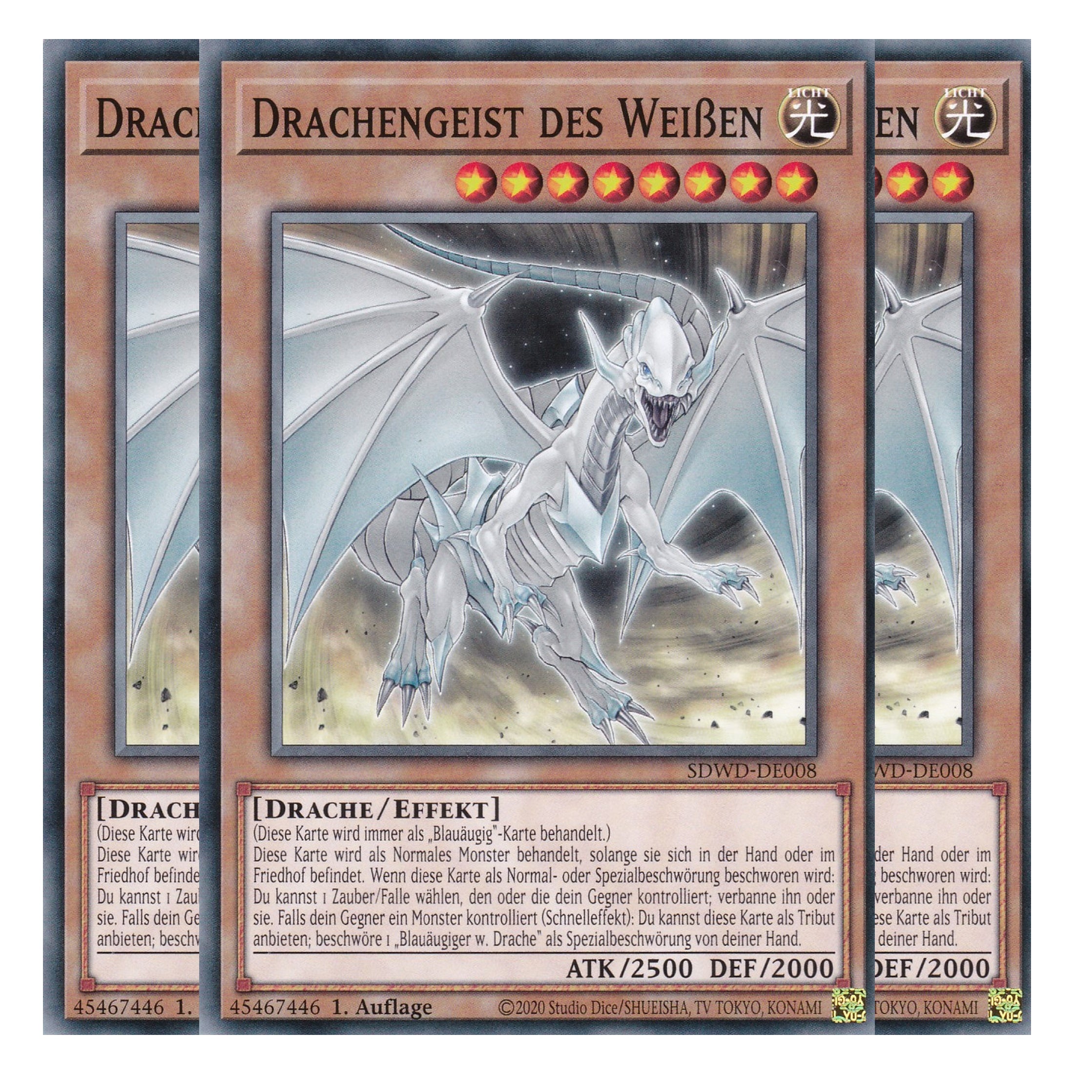Drachengeist des Weißen - SDWD-DE008 - Common - Deutsch - 1. Auflage - Structure Deck: Blue Eyes White Destiny - Playset (3 Kopien) - Yu-Gi-Oh!