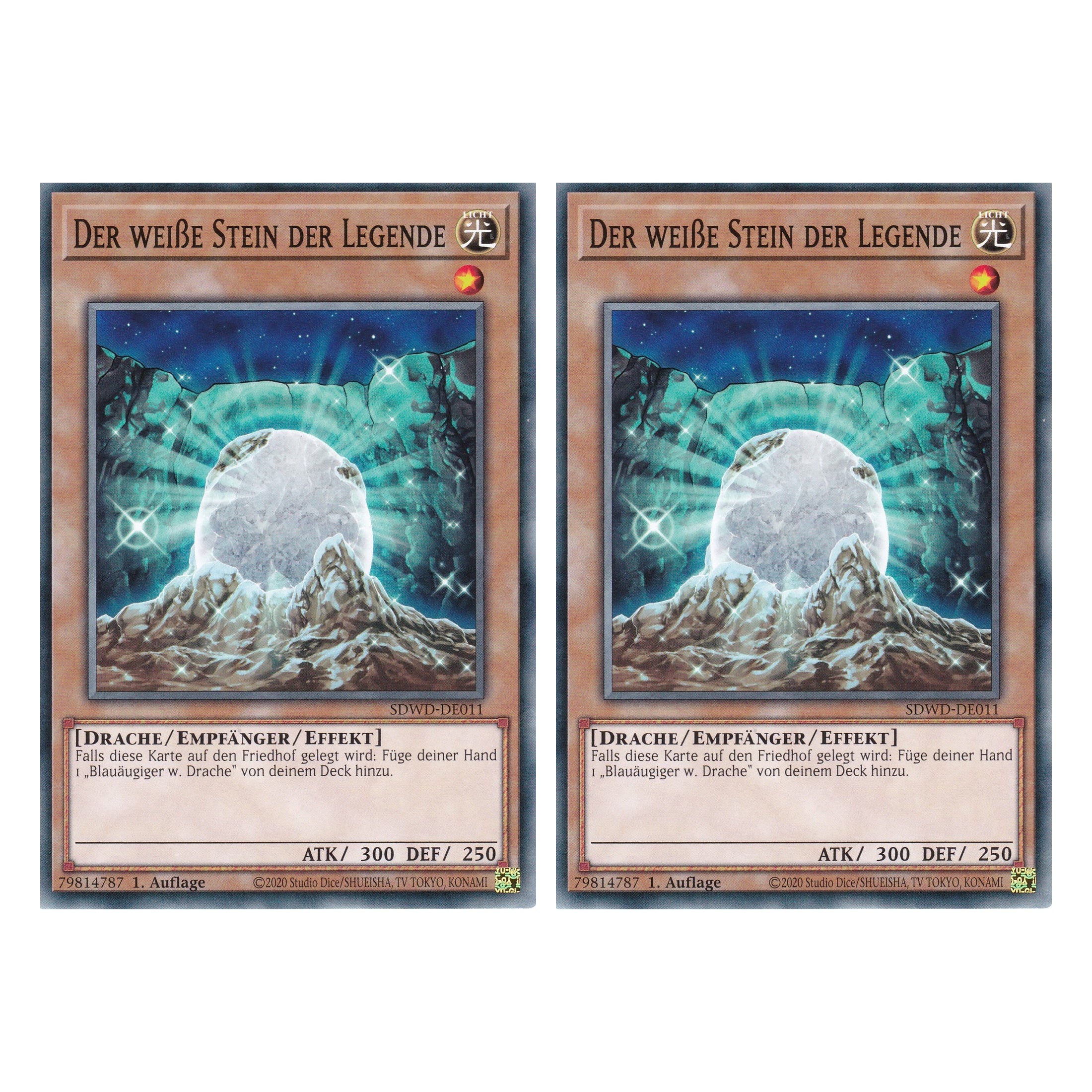 Der weiße Stein der Legende - SDWD-DE011 - Common - Deutsch - 1. Auflage - Structure Deck: Blue Eyes White Destiny - Duo Set (2 Stück) - Yu-Gi-Oh!