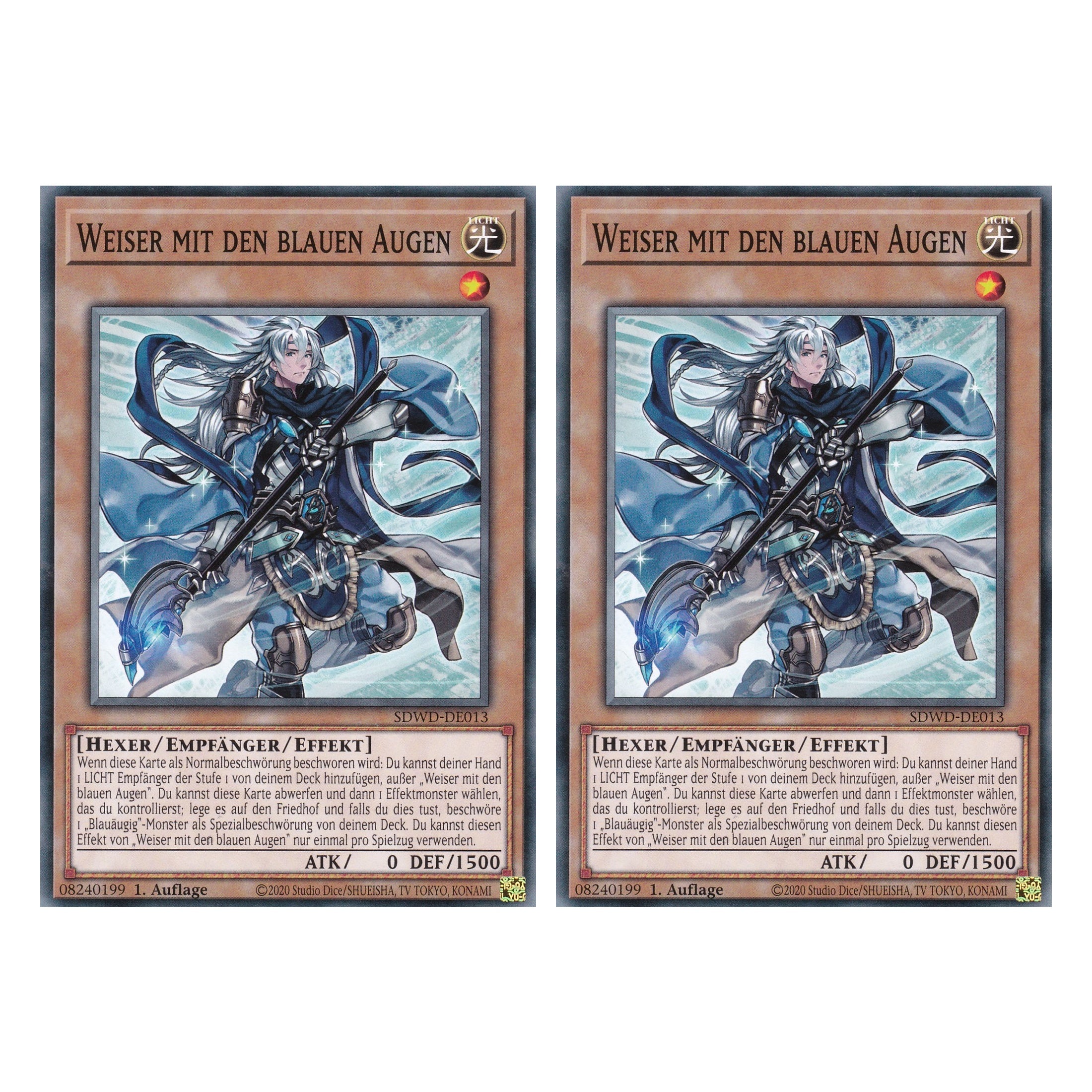 Weiser mit den blauen Augen - SDWD-DE013 - Common - Deutsch - 1. Auflage - Structure Deck: Blue Eyes White Destiny - Duo Set (2 Stück) - Yu-Gi-Oh!