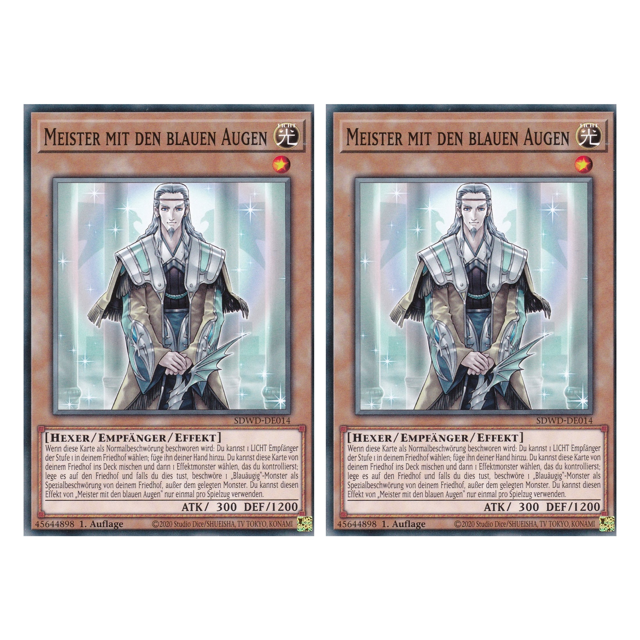 Meister mit den blauen Augen - SDWD-DE014 - Common - Deutsch - 1. Auflage - Structure Deck: Blue Eyes White Destiny - Duo Set (2 Stück) - Yu-Gi-Oh!