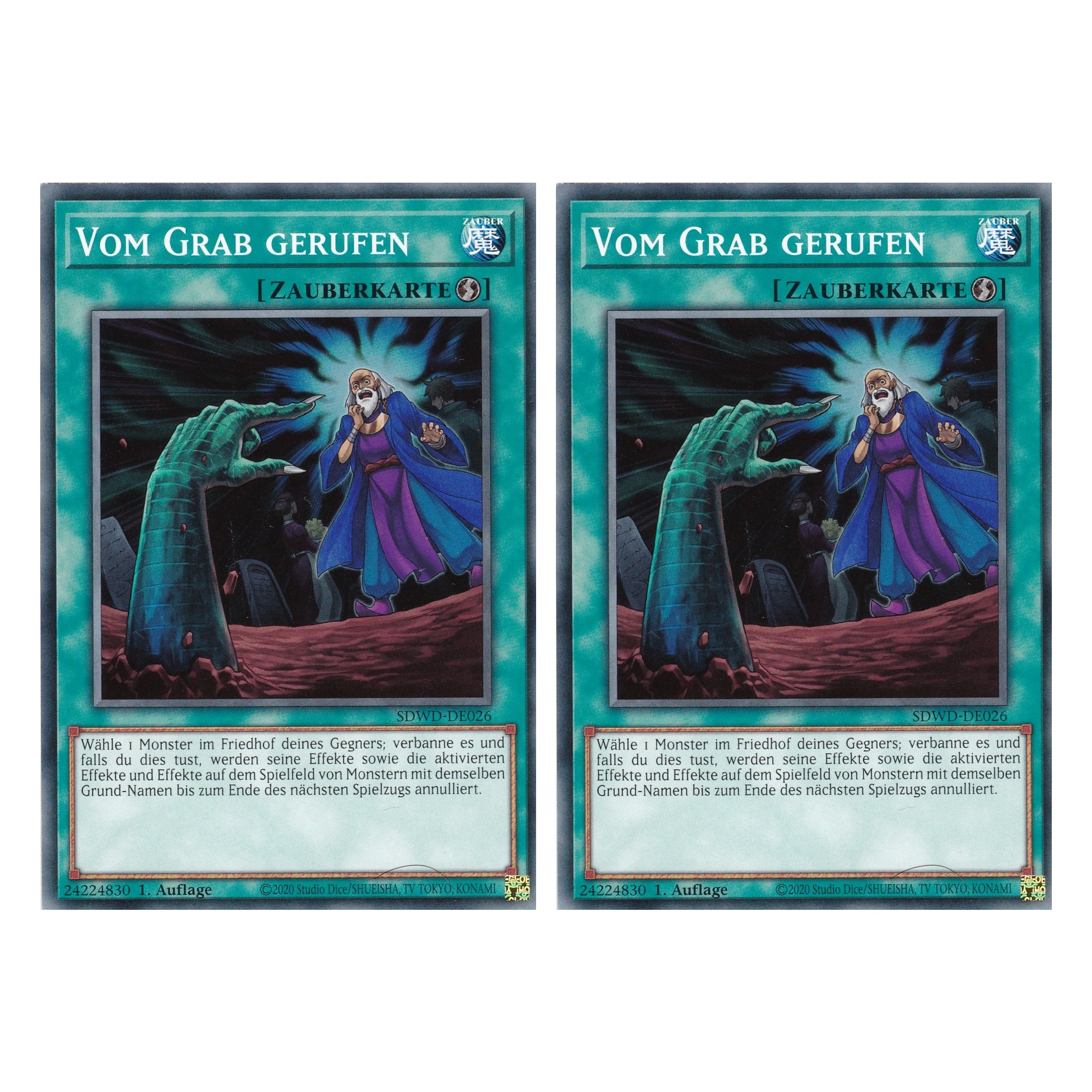 Vom Grab gerufen - SDWD-DE026 - Common - Deutsch - 1. Auflage - Structure Deck: Blue Eyes White Destiny - Duo Set (2 Stück) - Yu-Gi-Oh!