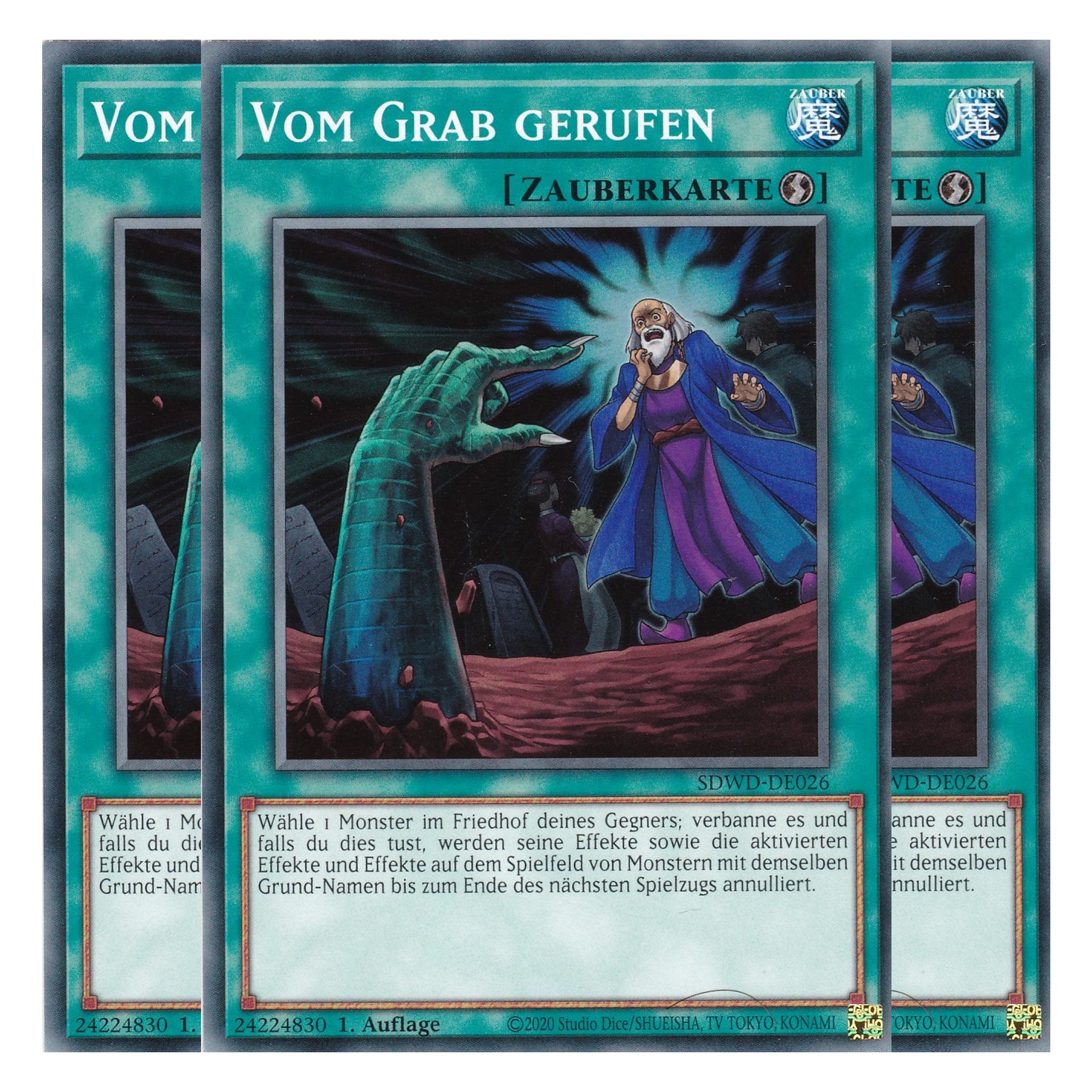 Vom Grab gerufen - SDWD-DE026 - Common - Deutsch - 1. Auflage - Structure Deck: Blue Eyes White Destiny - Playset (3 Kopien) - Yu-Gi-Oh!