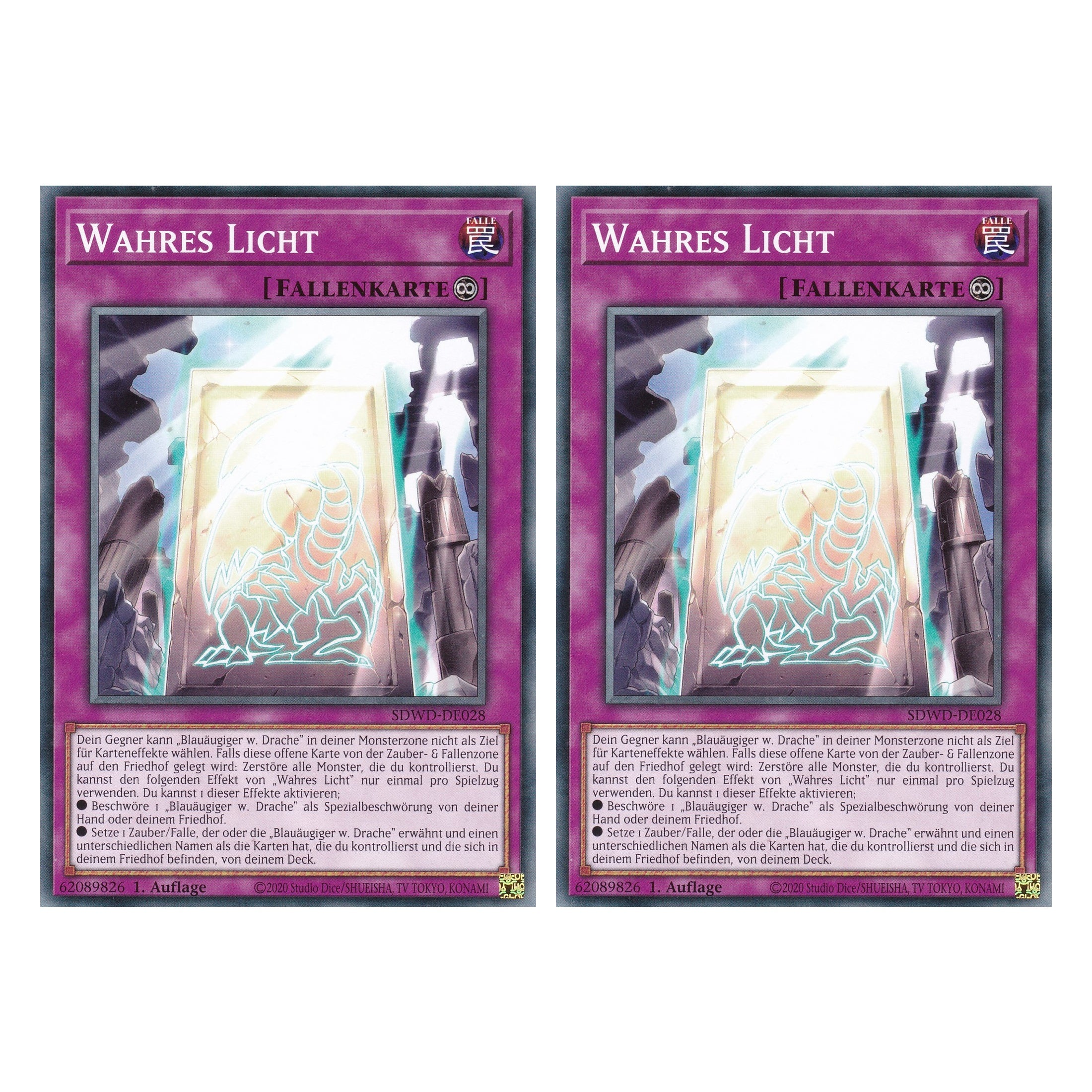 Wahres Licht - SDWD-DE028 - Common - Deutsch - 1. Auflage - Structure Deck: Blue Eyes White Destiny - Duo Set (2 Stück) - Yu-Gi-Oh!