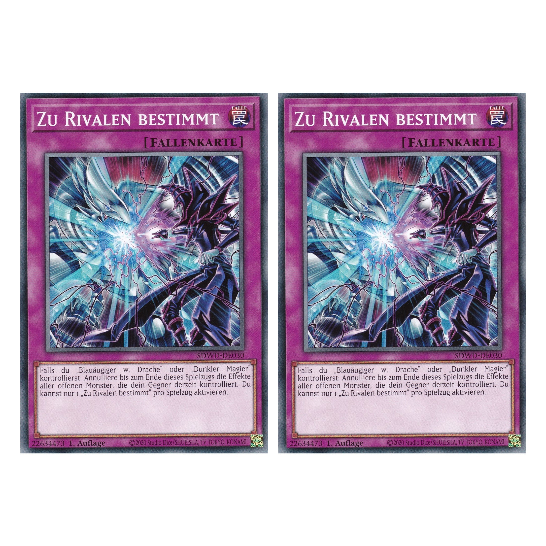 Zu Rivalen bestimmt - SDWD-DE030 - Common - Deutsch - 1. Auflage - Structure Deck: Blue Eyes White Destiny - Duo Set (2 Stück) - Yu-Gi-Oh!