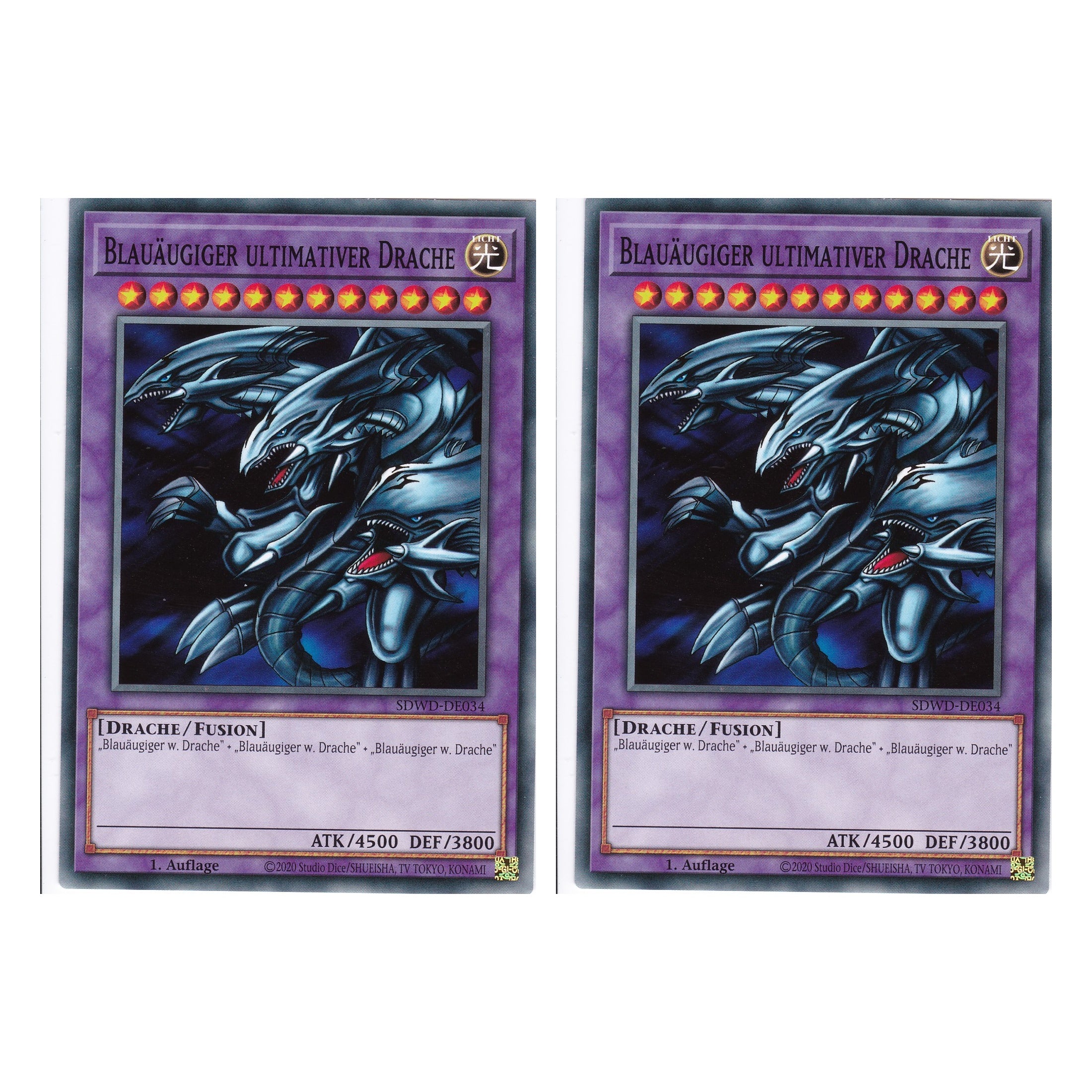 Blauäugiger ultimativer Drache - SDWD-DE034 - Common - Deutsch - 1. Auflage - Structure Deck: Blue Eyes White Destiny - Duo Set (2 Stück) - Yu-Gi-Oh!