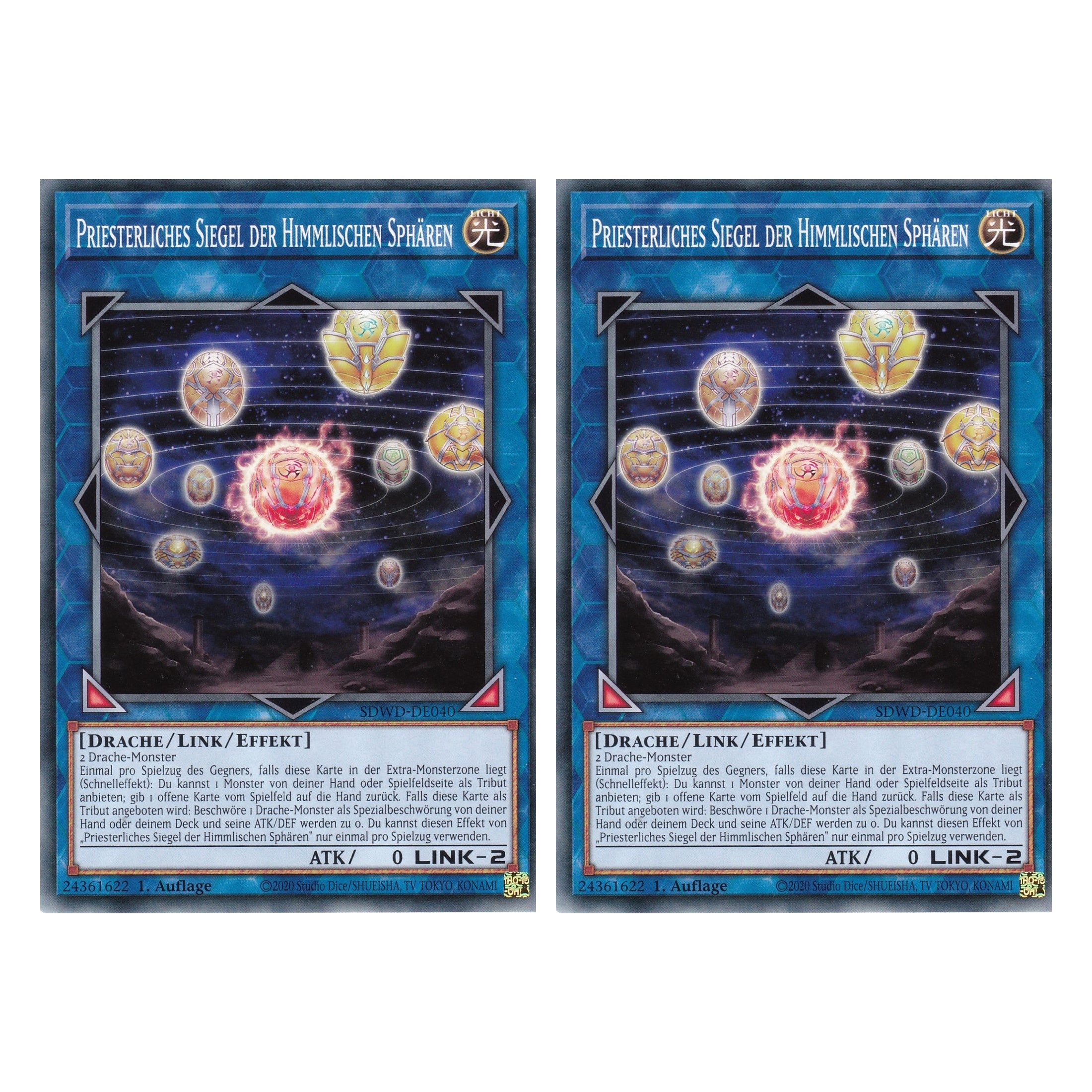 Priesterliches Siegel der Himmlischen Sphären - SDWD-DE040 - Common - Deutsch - 1. Auflage - Structure Deck: Blue Eyes White Destiny - Duo Set (2 Stück) - Yu-Gi-Oh!