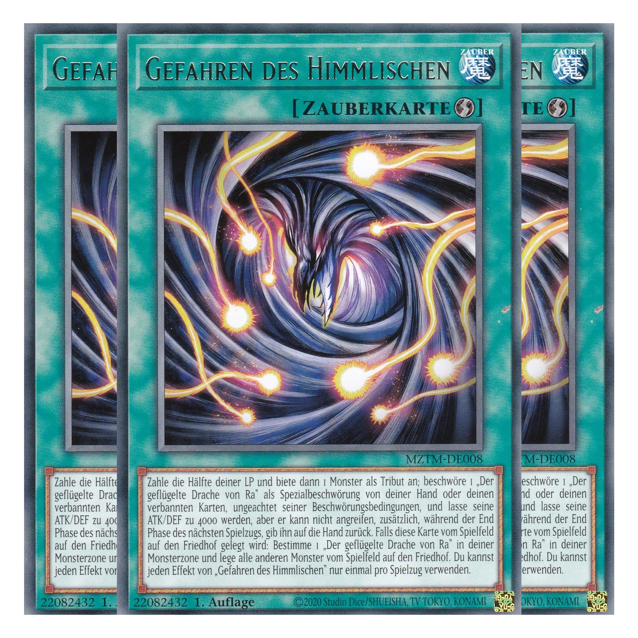 Gefahren des Himmlischen - MZTM-DE008 - Rare - Deutsch - 1. Auflage - Maze of the Master - Playset (3 Kopien) - Yu-Gi-Oh!