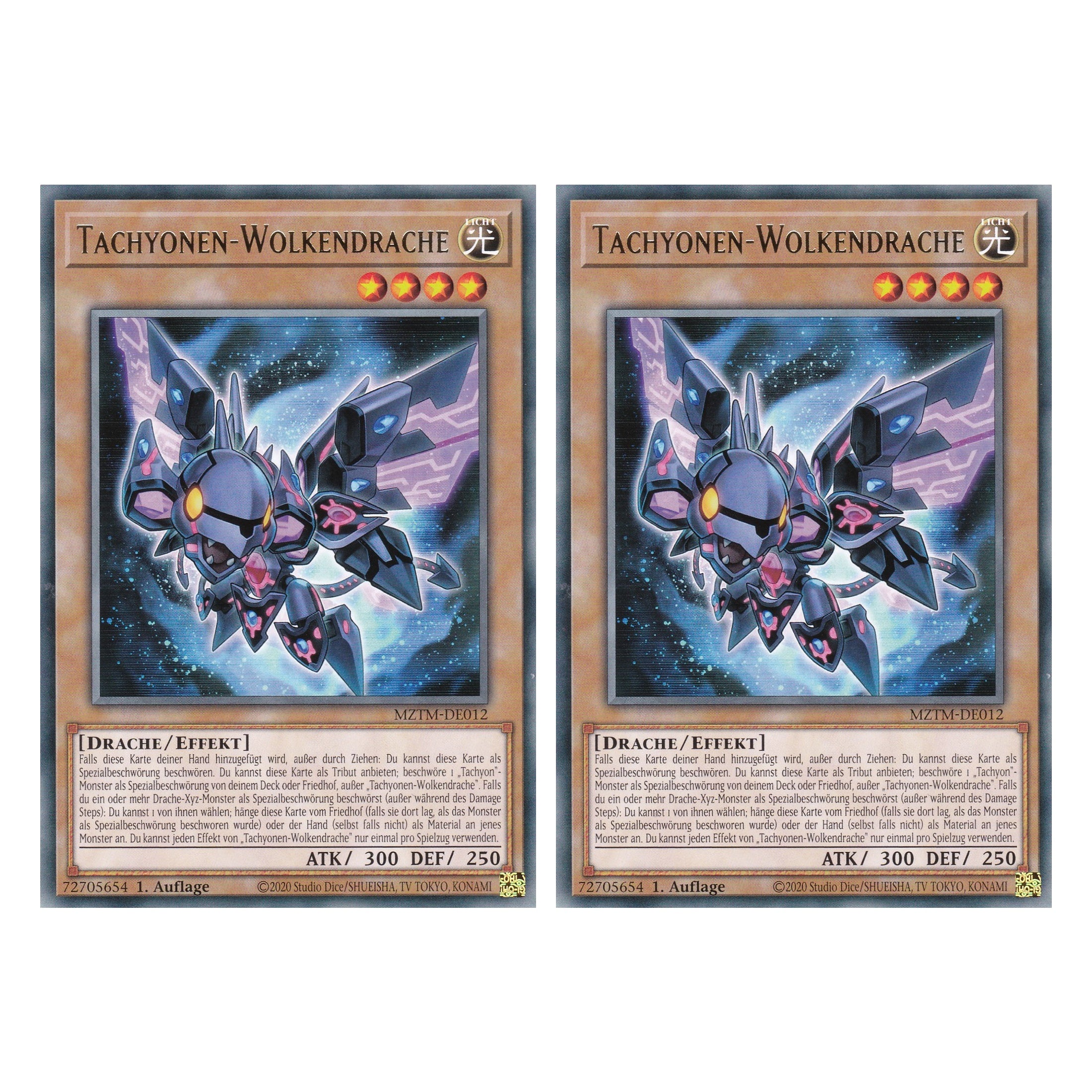 Tachyonen-Wolkendrache - MZTM-DE012 - Rare - Deutsch - 1. Auflage - Maze of the Master - Duo Set (2 Stück) - Yu-Gi-Oh!