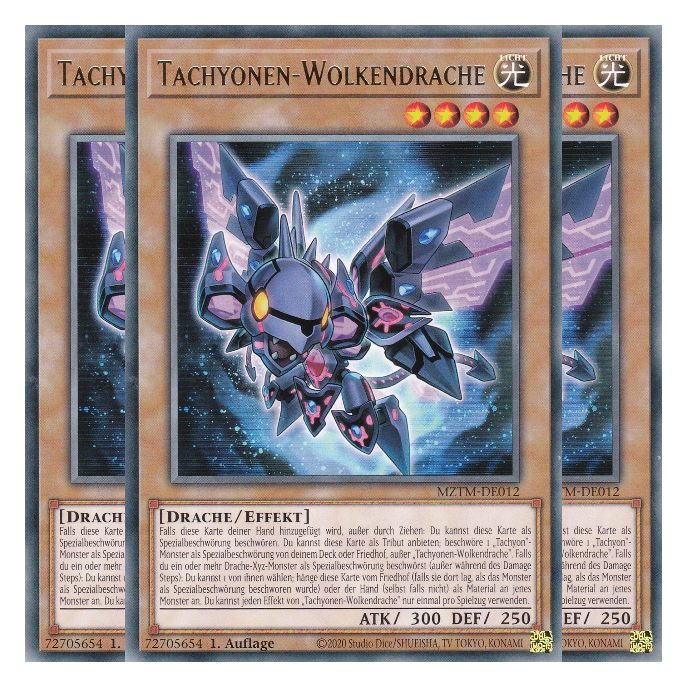 Tachyonen-Wolkendrache - MZTM-DE012 - Rare - Deutsch - 1. Auflage - Maze of the Master - Playset (3 Kopien) - Yu-Gi-Oh!