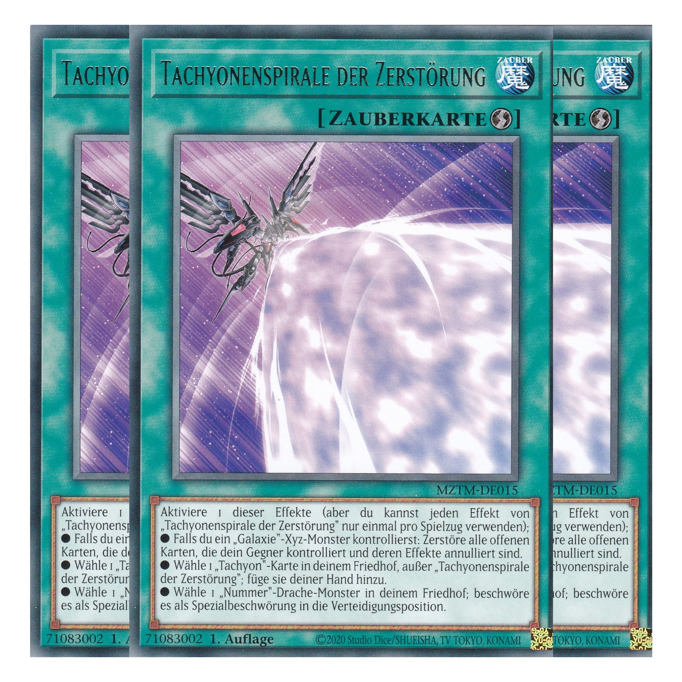 Tachyonenspirale der Zerstörung - MZTM-DE015 - Rare - Deutsch - 1. Auflage - Maze of the Master - Playset (3 Kopien) - Yu-Gi-Oh!