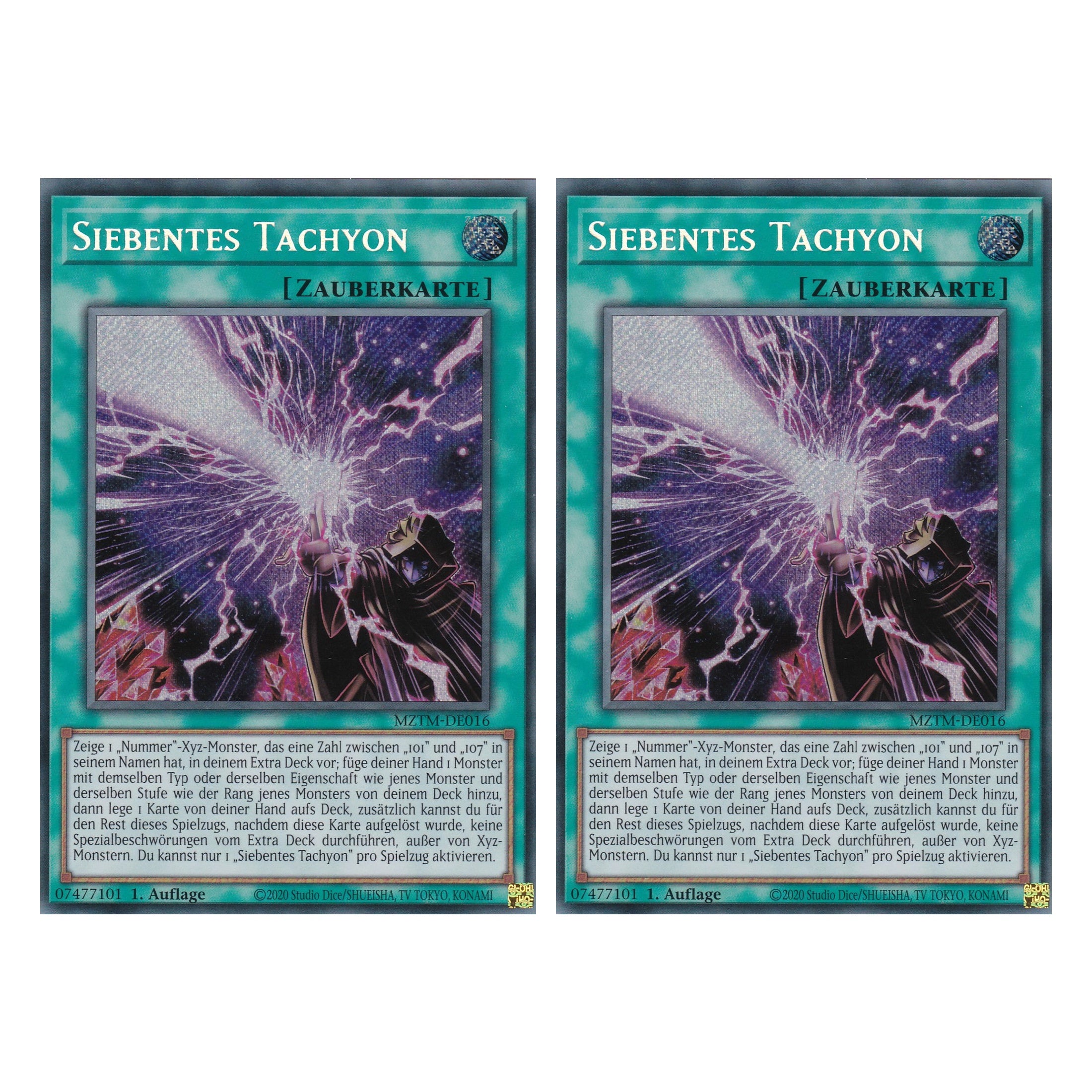 Siebentes Tachyon - MZTM-DE016 - Secret Rare - Deutsch - 1. Auflage - Maze of the Master - Duo Set (2 Stück) - Yu-Gi-Oh!