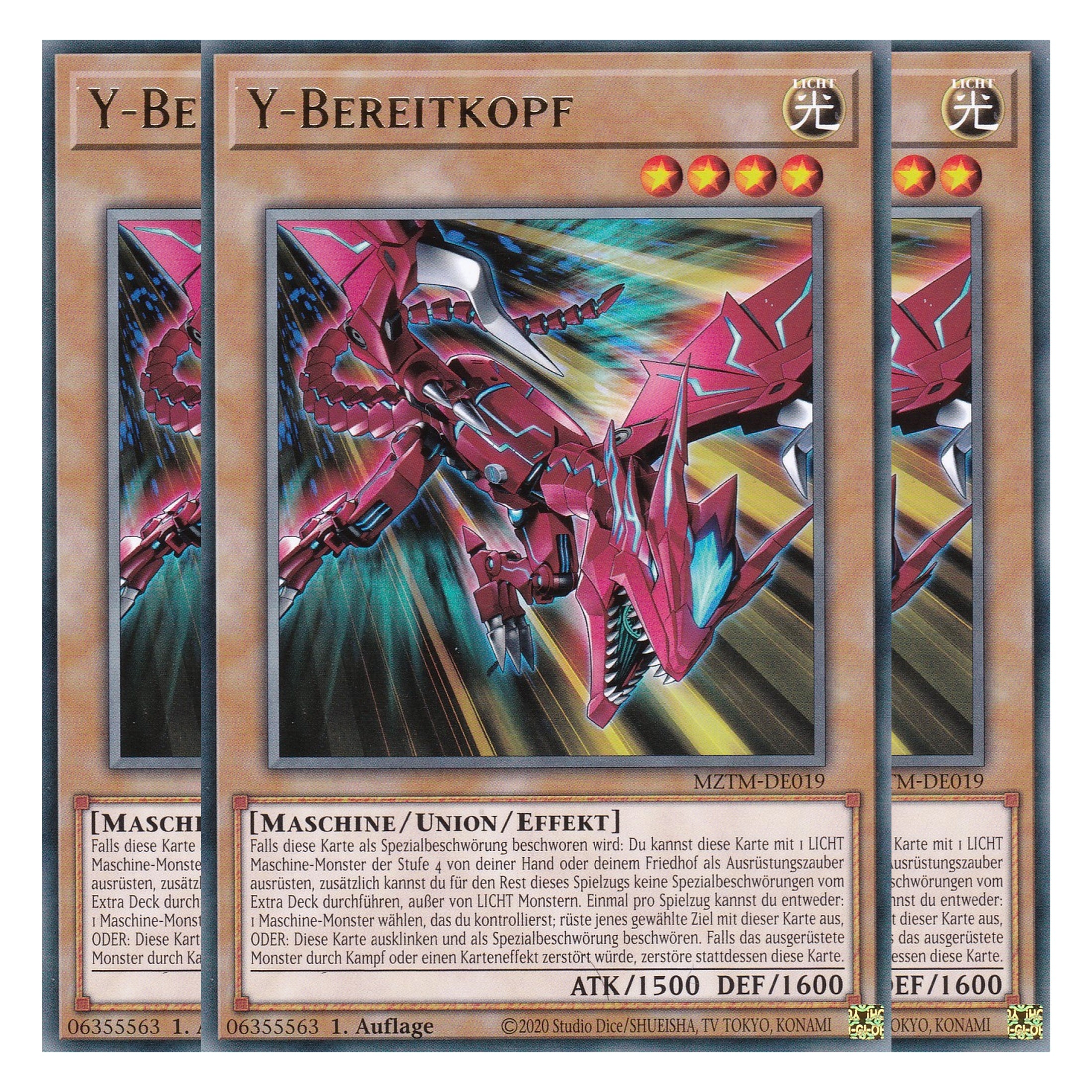 Y-Bereitkopf - MZTM-DE019 - Rare - Deutsch - 1. Auflage - Maze of the Master - Playset (3 Kopien) - Yu-Gi-Oh!