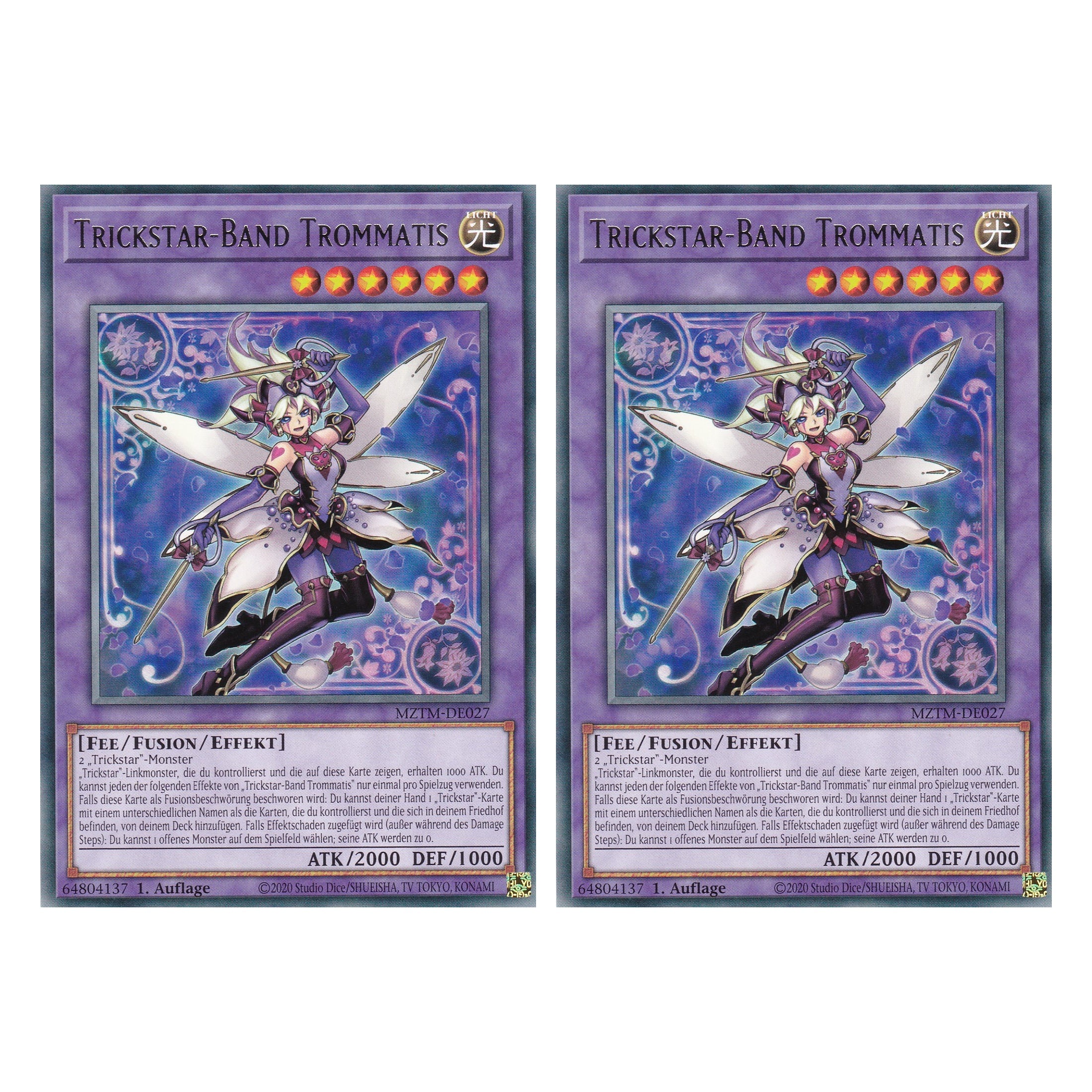 Trickstar-Band Trommatis - MZTM-DE027 - Rare - Deutsch - 1. Auflage - Maze of the Master - Duo Set (2 Stück) - Yu-Gi-Oh!